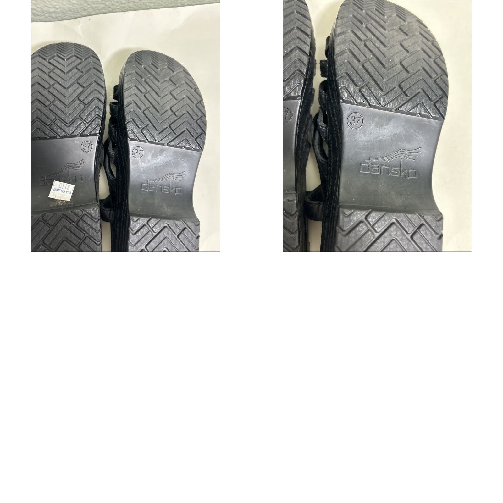 Dansko DANSKO Womens Sandal Open Toe Strappy Leather Wedge Black Size 7 US 7 EUR 37 Size US 7 / IT 37 - 10 Thumbnail