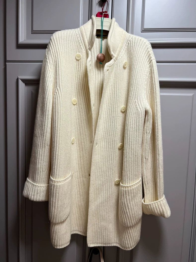 Loro Piana LORO PIANA Double pleated baby cashmere cardigan Size XS / US 0-2 / IT 36-38 - 2 Thumbnail