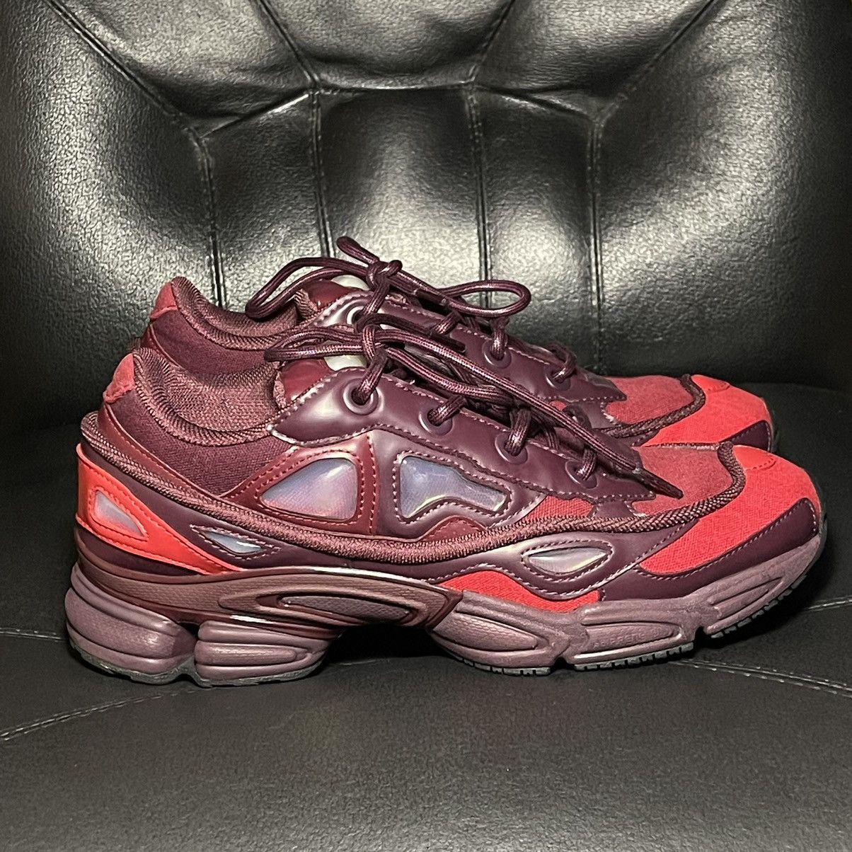 image of Adidas x Raf Simons Ozweego 3 Burgundy Shoes, Men's (Size 8.5)