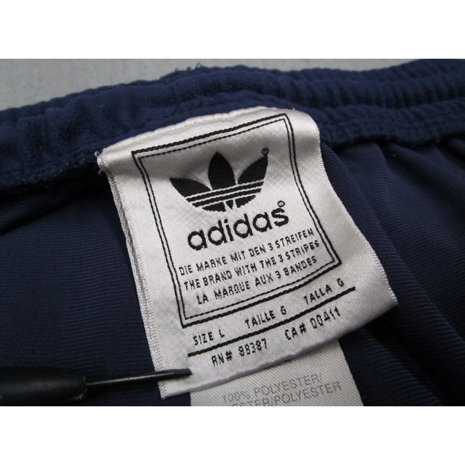 Adidas VINTAGE adidas Joggers Mens Large Blue Velour Track Trefoil Y2K 33x30 Size US 33 - 3 Thumbnail