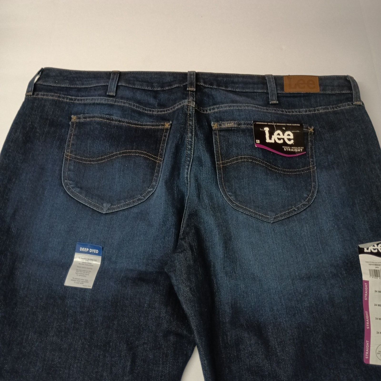 Lee Lee Regular Fit Straight Leg Jeans Women's 24 Medium Blue Size 42" / US 20 - 8 Thumbnail