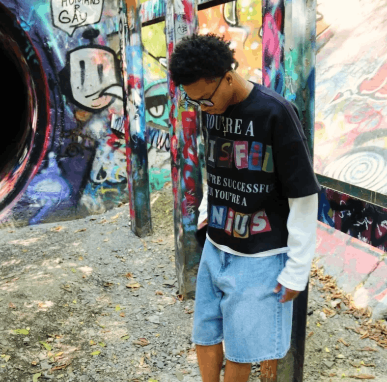 print long sleeve men Y2k