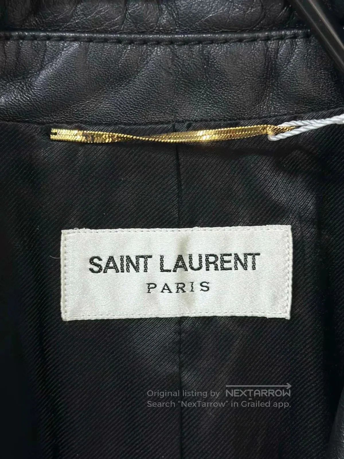 Saint Laurent Paris Saint Laurent Embroidered Leather Blazer. Size S / US 4 / IT 40 - 4 Thumbnail