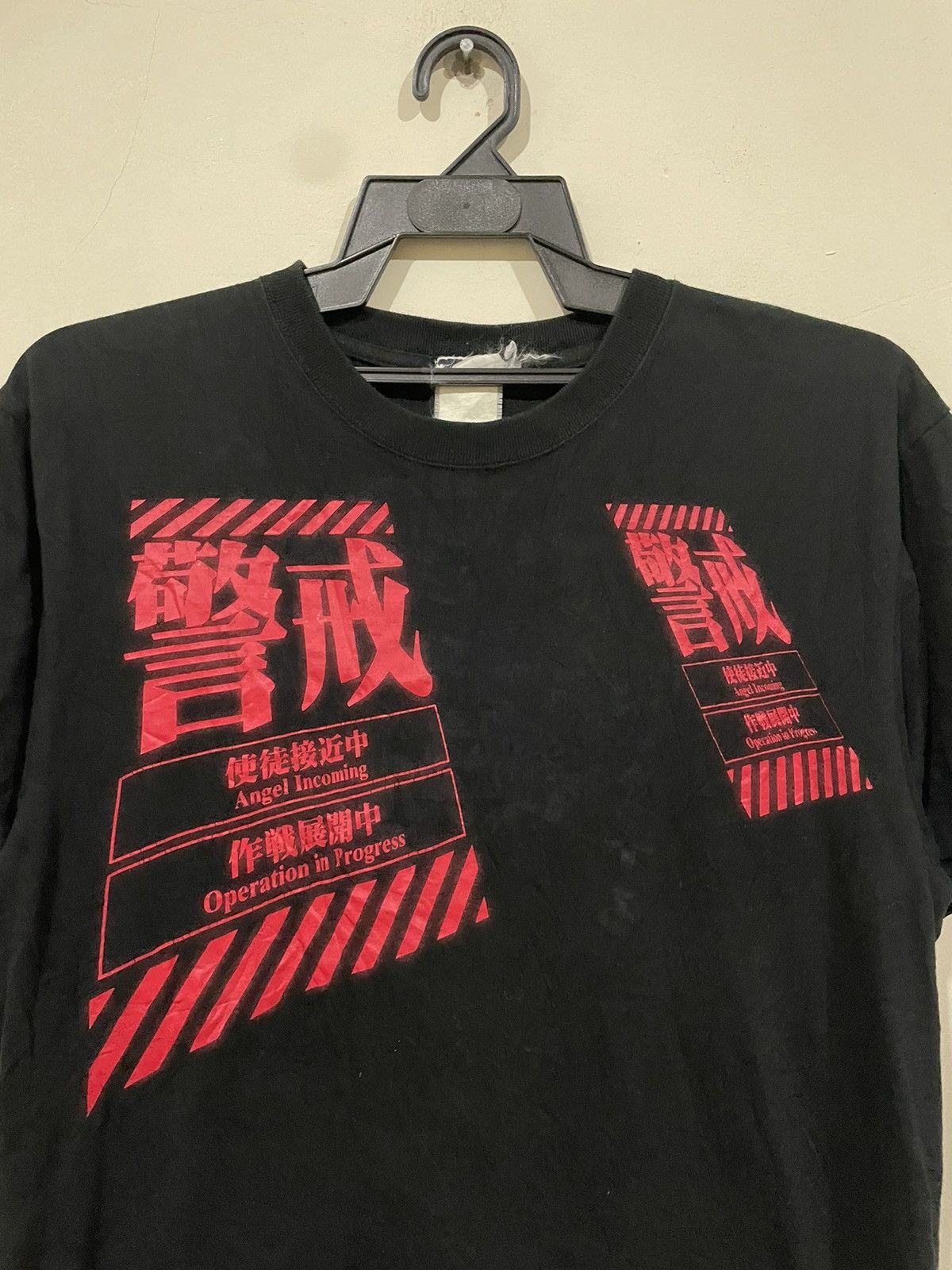 Anime × Japanese Brand Evangelion Genesis Angel Incoming Operation In Progress Tee Size US M / EU 48-50 / 2 - 6 Thumbnail