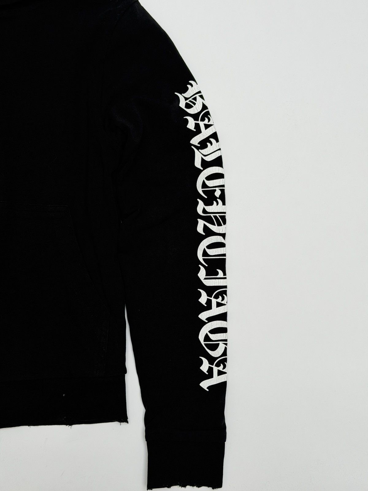 Balenciaga Balenciaga Antique Logo Print Peeling Stretch Zip Up Hoodie Size US XS / EU 42 / 0 - 8 Thumbnail
