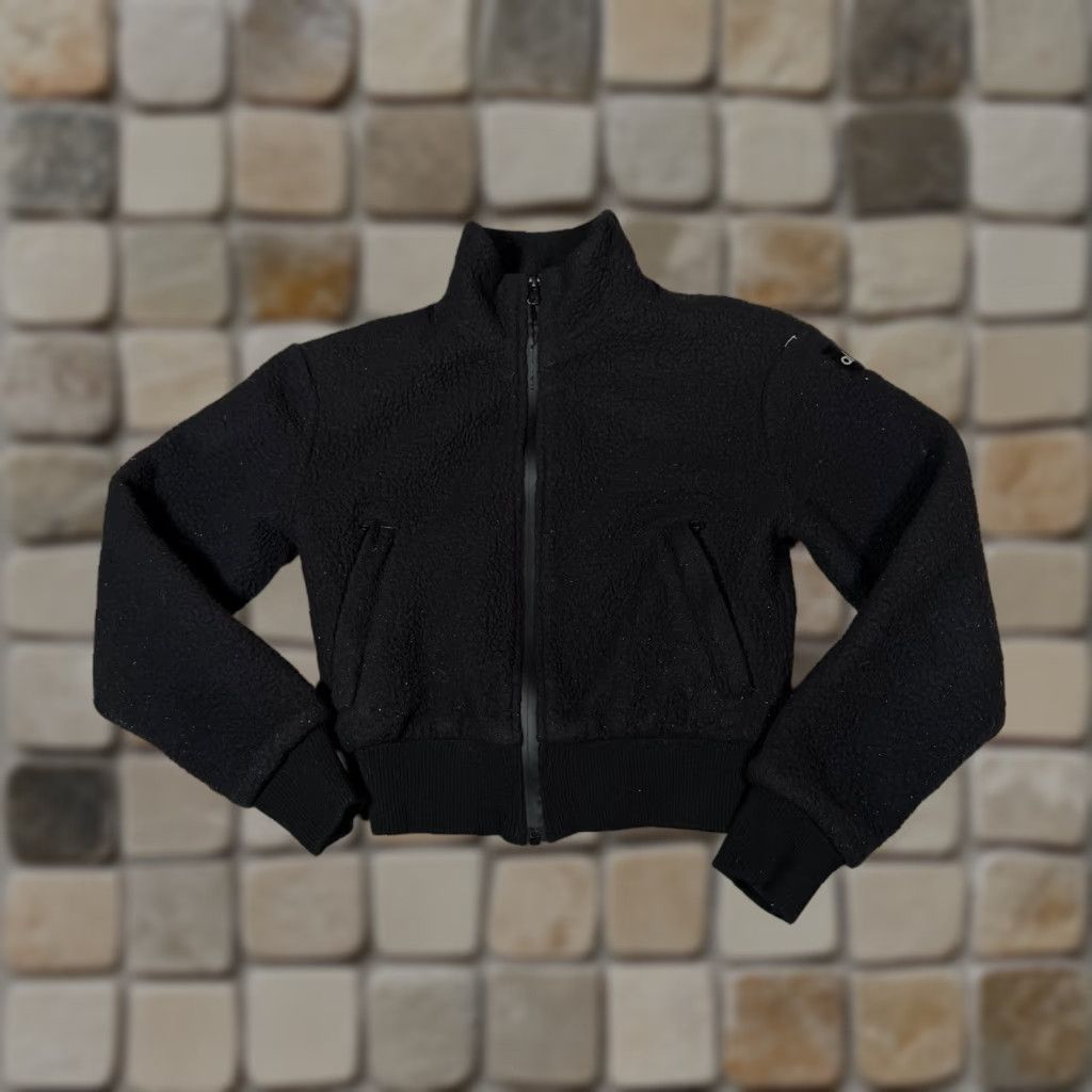 Alo Alo Jazz Jacket Womens Small Black Zip Up Fleece Teddy Cropped Sherpa Outdoors Jacket Size S / US 4 / IT 40 - 1 Thumbnail