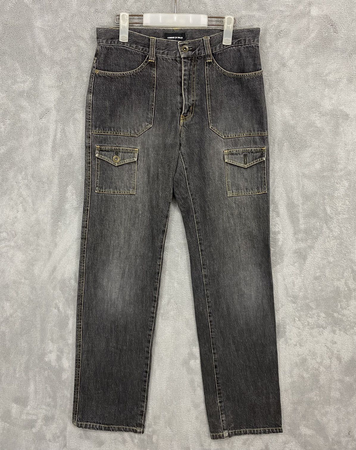 ⚡️RARE DESIGN ⚡️Comme Ca Walk Faded Black Denim Bushpants