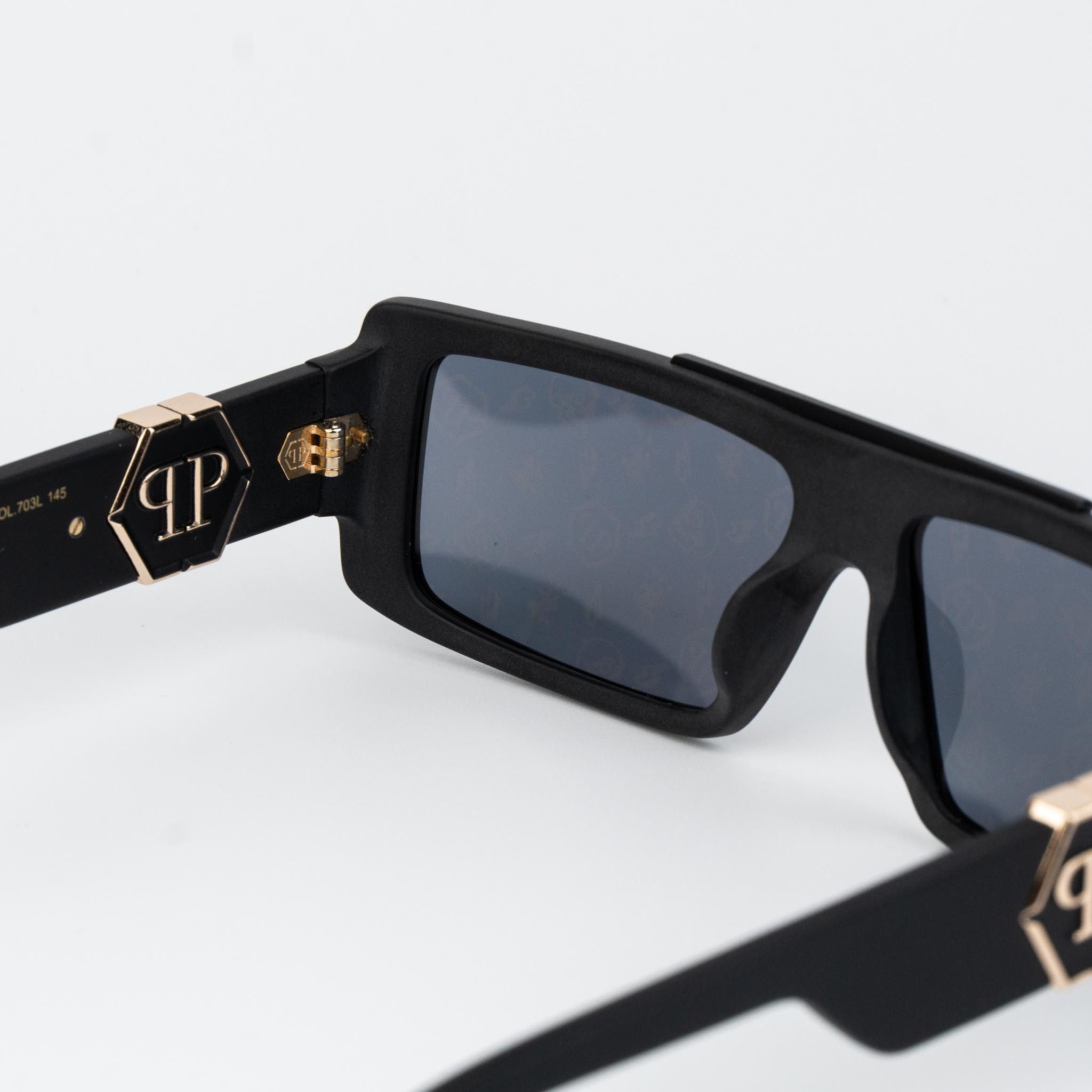 Philipp Plein Philipp Plein Sunglasses Rectangle SPP003M 703L AUTHENTIC Size ONE SIZE - 7 Thumbnail