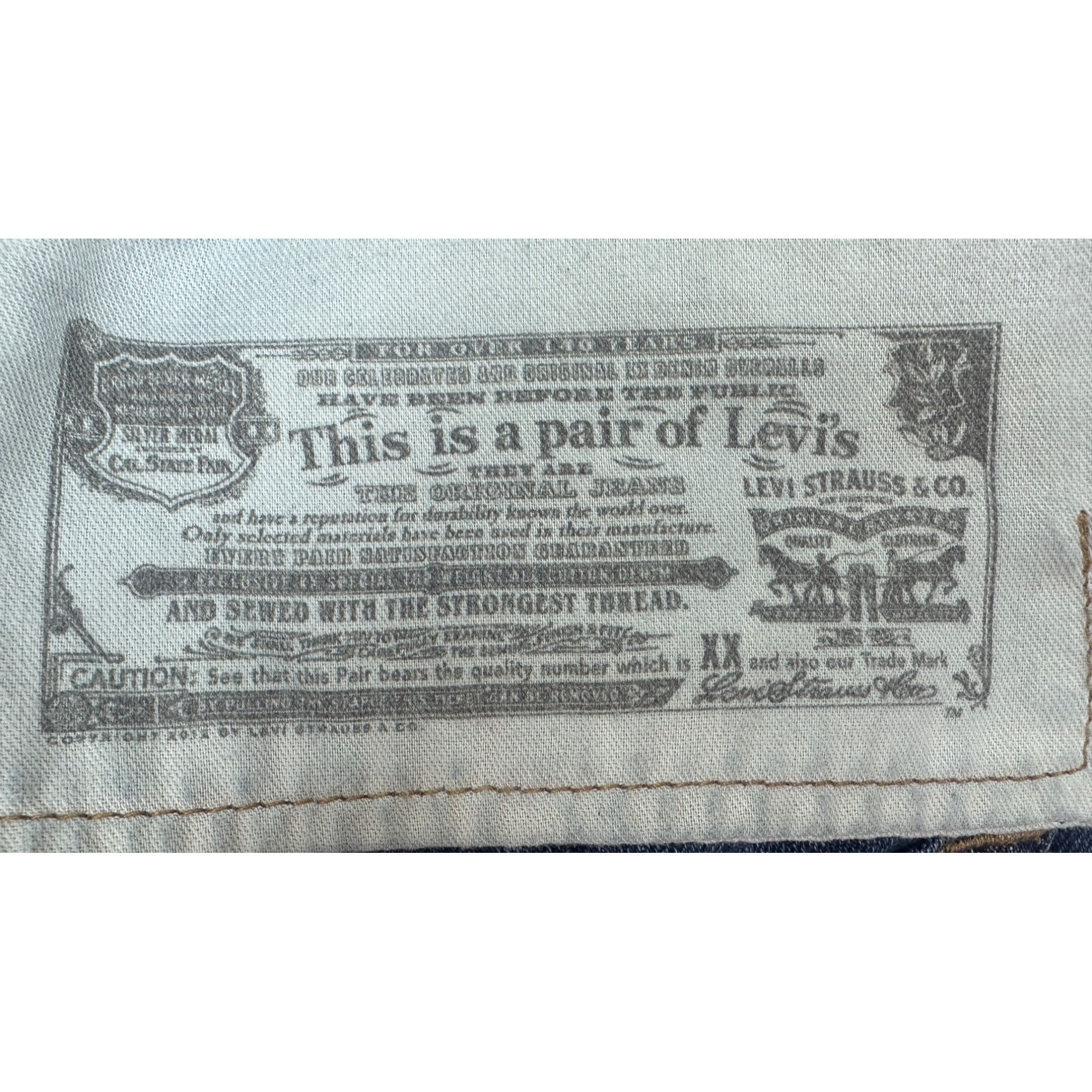 Levi's Levis 501 Jeans Mens W34 L32 Original Blue Denim Straight Fi Size US 34 / EU 50 - 7 Thumbnail