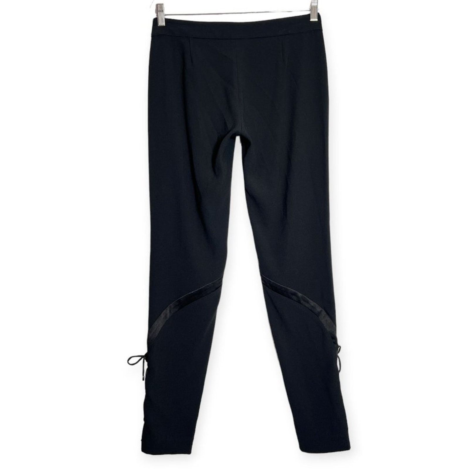 Haute Hippie Haute Hippie Lace-Up Skinny Pants Black Size 8 Size 30" / US 8 / IT 44 - 4 Thumbnail