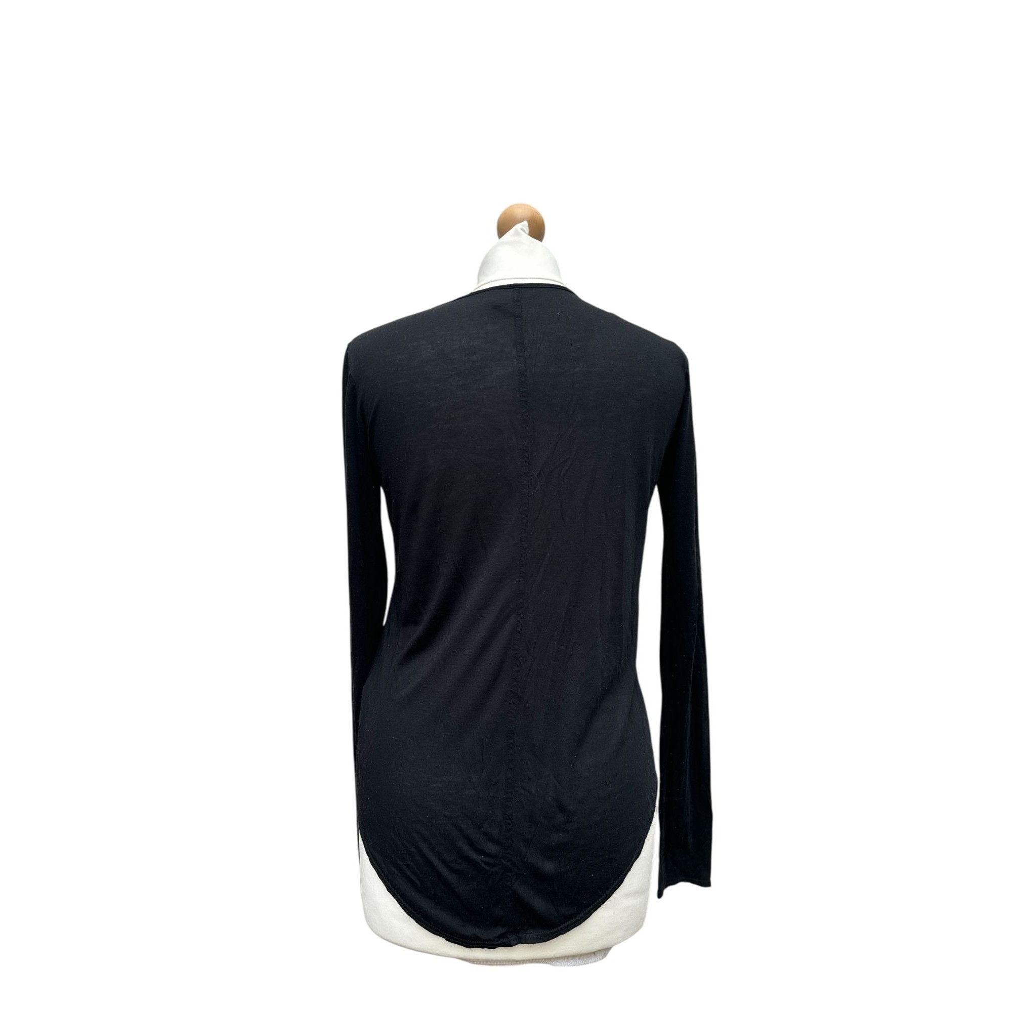Helmut Lang Black Long-Sleeve Top Size S / US 4 / IT 40 - 4 Thumbnail