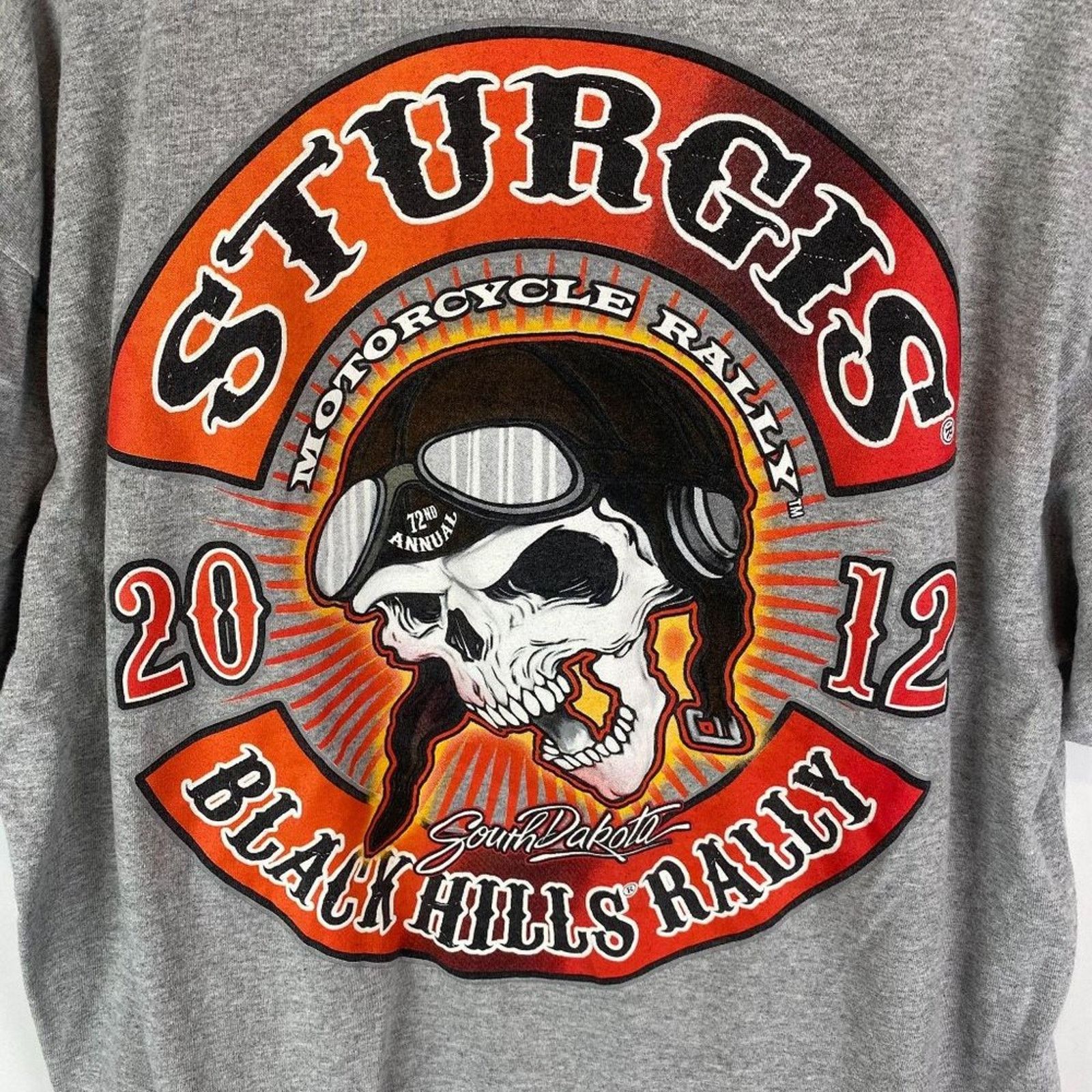Delta Sturgis Bike Rally 2012 Motorcycle Grey Shirt Men’s XXL Size US XXL / EU 58 / 5 - 7 Thumbnail