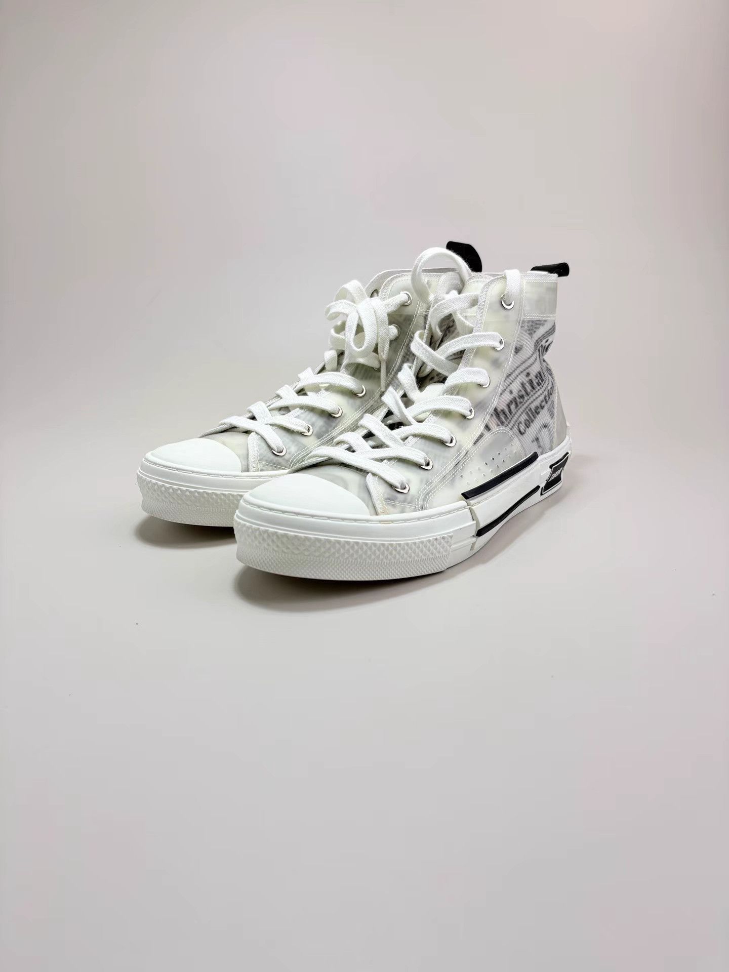 Dior DIOR B23 Newspaper High-Top Sneakers K1 Size US 7 / EU 40 - 1 Thumbnail