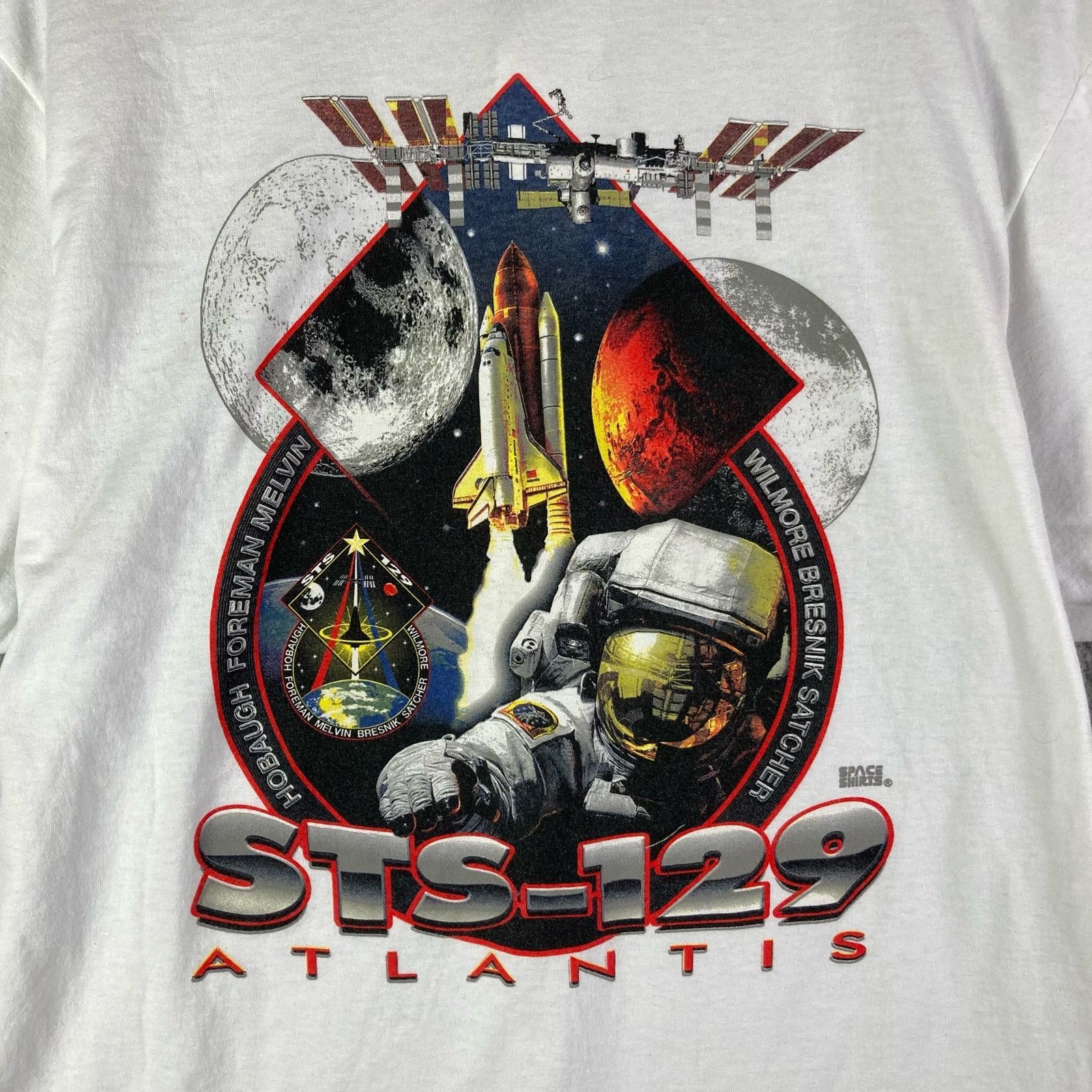 Hanes NASA STS-129 Atlantis Space Shuttle Shirt Mens Size Large Size US L / EU 52-54 / 3 - 2 Thumbnail