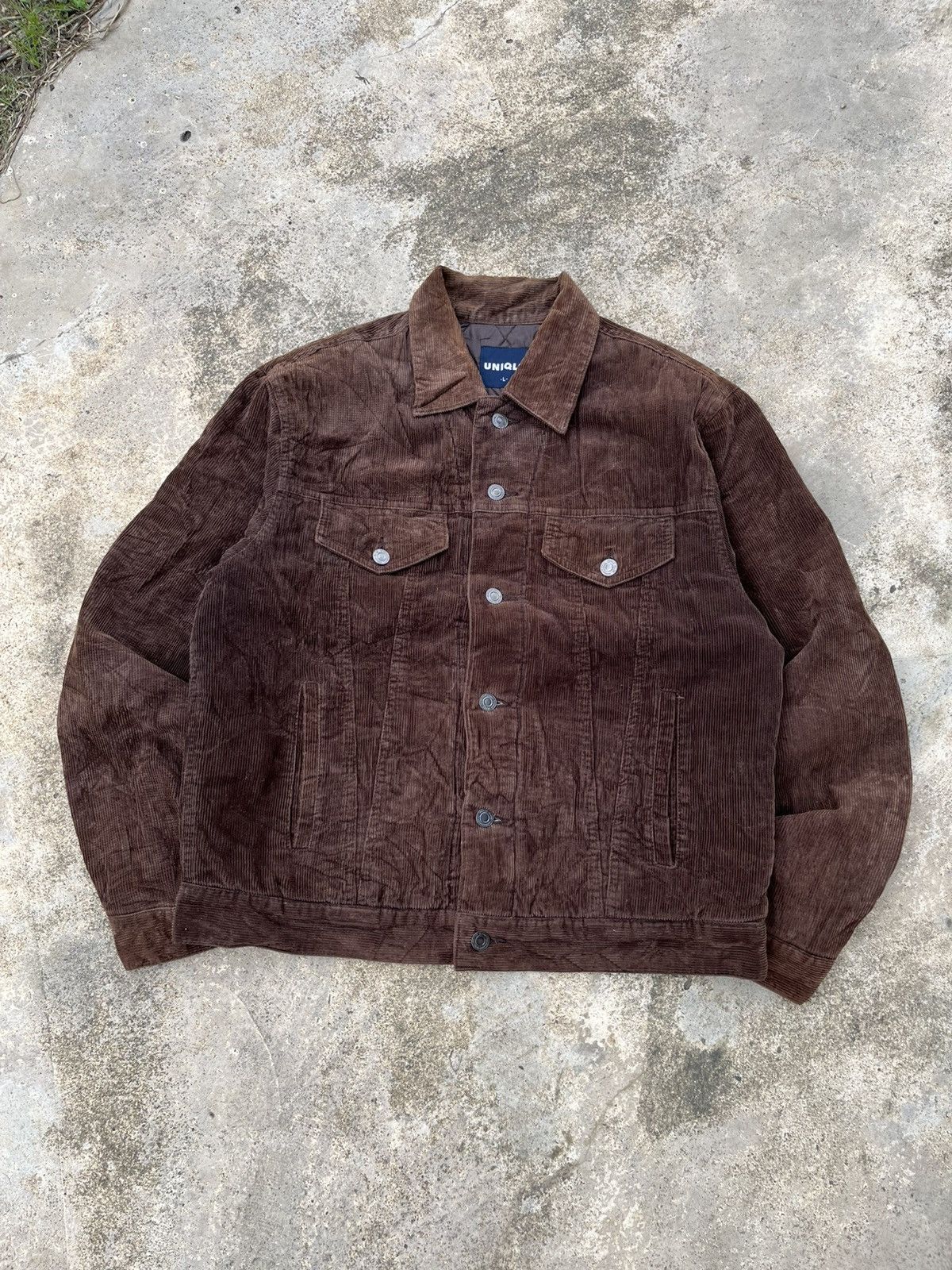 Japanese Brand × Uniqlo × Vintage ⚡️STEALS⚡️Vintage Uniqlo Courdroy Denime Jacket Size US L / EU 52-54 / 3 - 1 Thumbnail