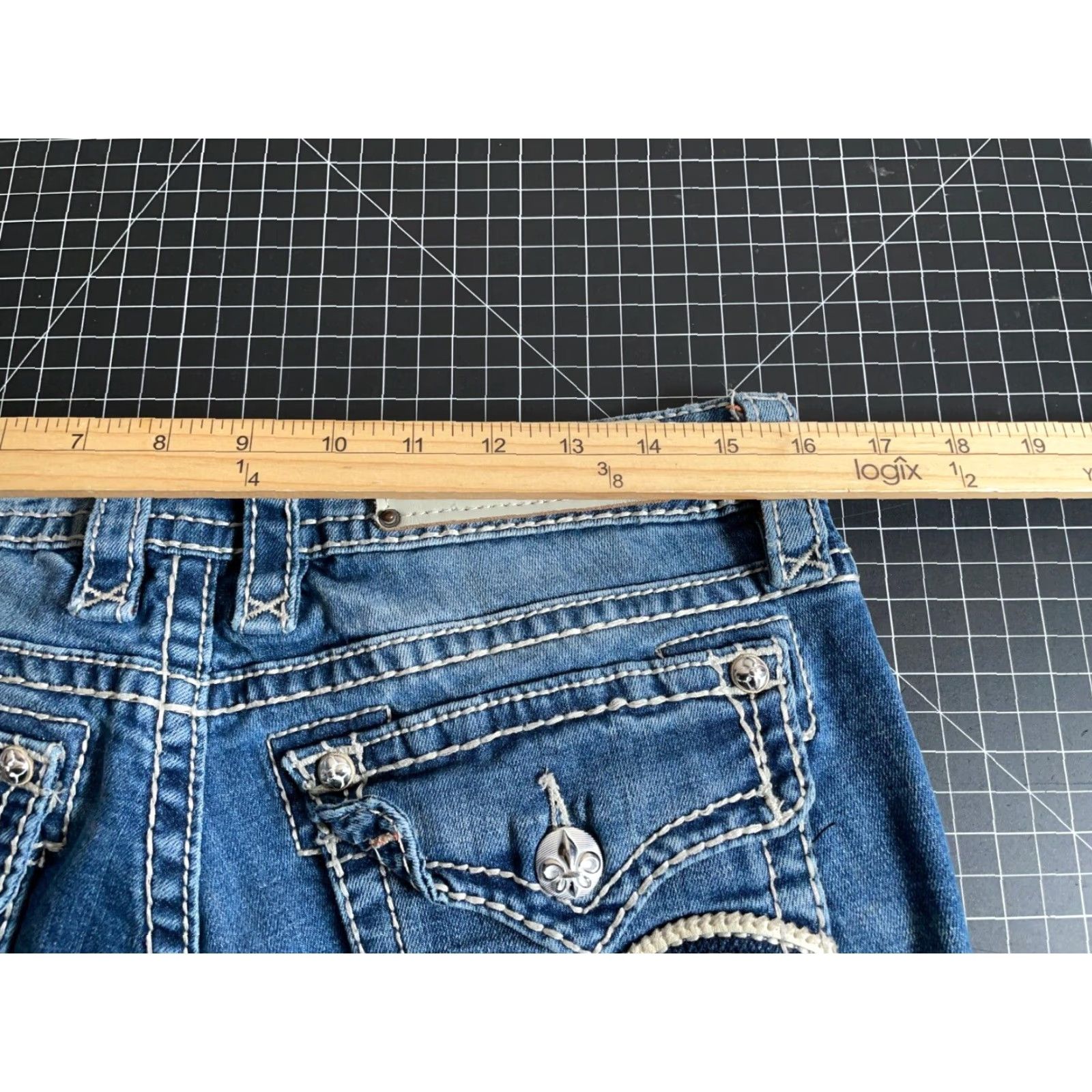 Vintage VINTAGE Rock Revival Women's Bootcut Jeans 28 Regular Size Blue Denim Hipster Style Stretch Size 28" / US 6 / IT 42 - 5 Thumbnail
