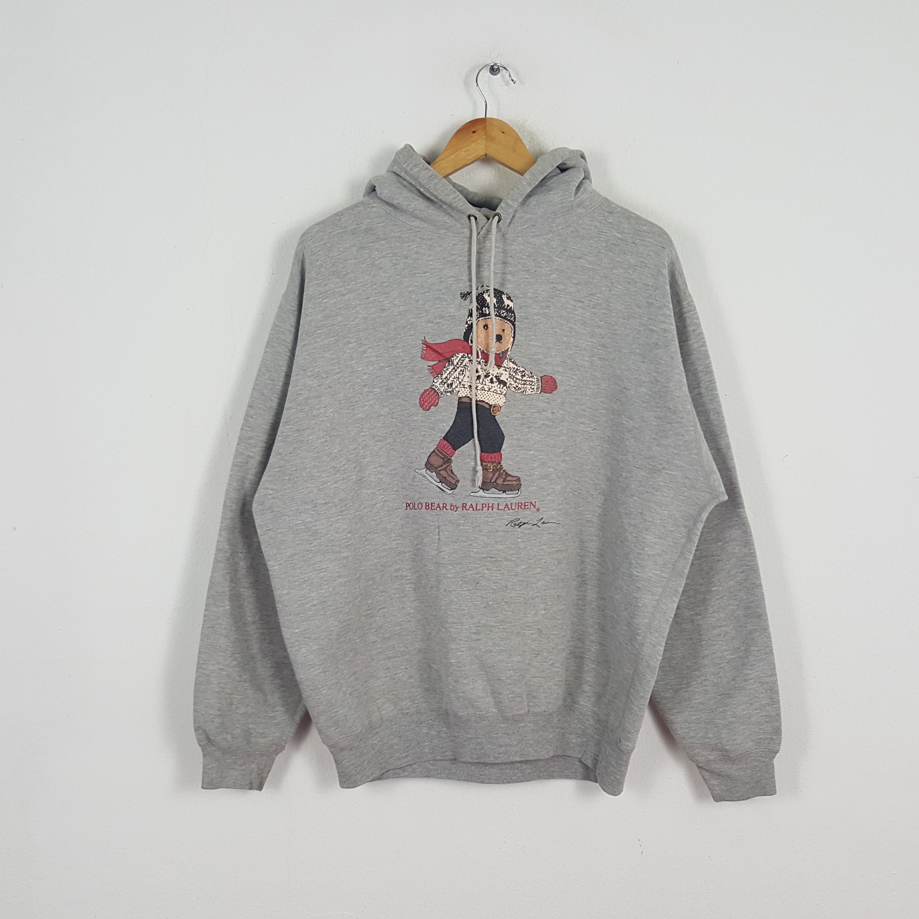 Polo Ralph Lauren × Vintage Vintage Polo Bear By Ralph Lauren Fashion Brand Hoodies Size US XL / EU 56 / 4 - 1 Thumbnail