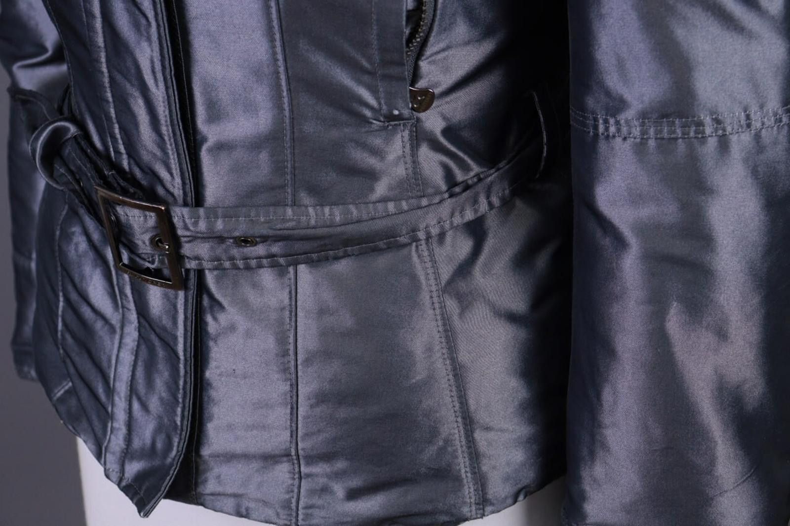 Designer Peuterey Gray Full Zip Faux Fur Belted Hooded Jacket Size L Size 3XL / US 20-22 - 11 Thumbnail