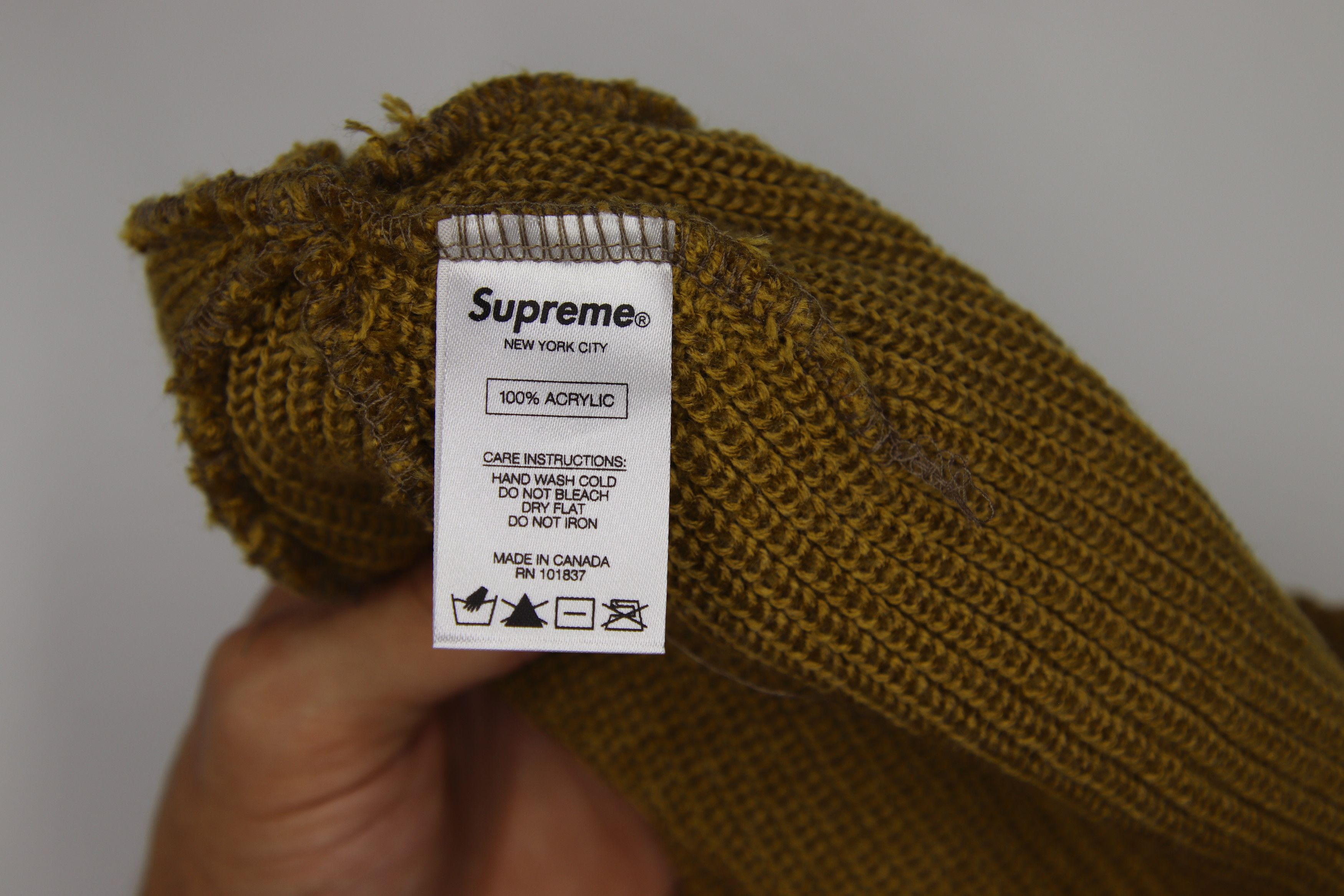 Supreme Supreme Heather Loose Gauge Beanie Heather Gold (FW17) Size ONE SIZE - 3 Thumbnail