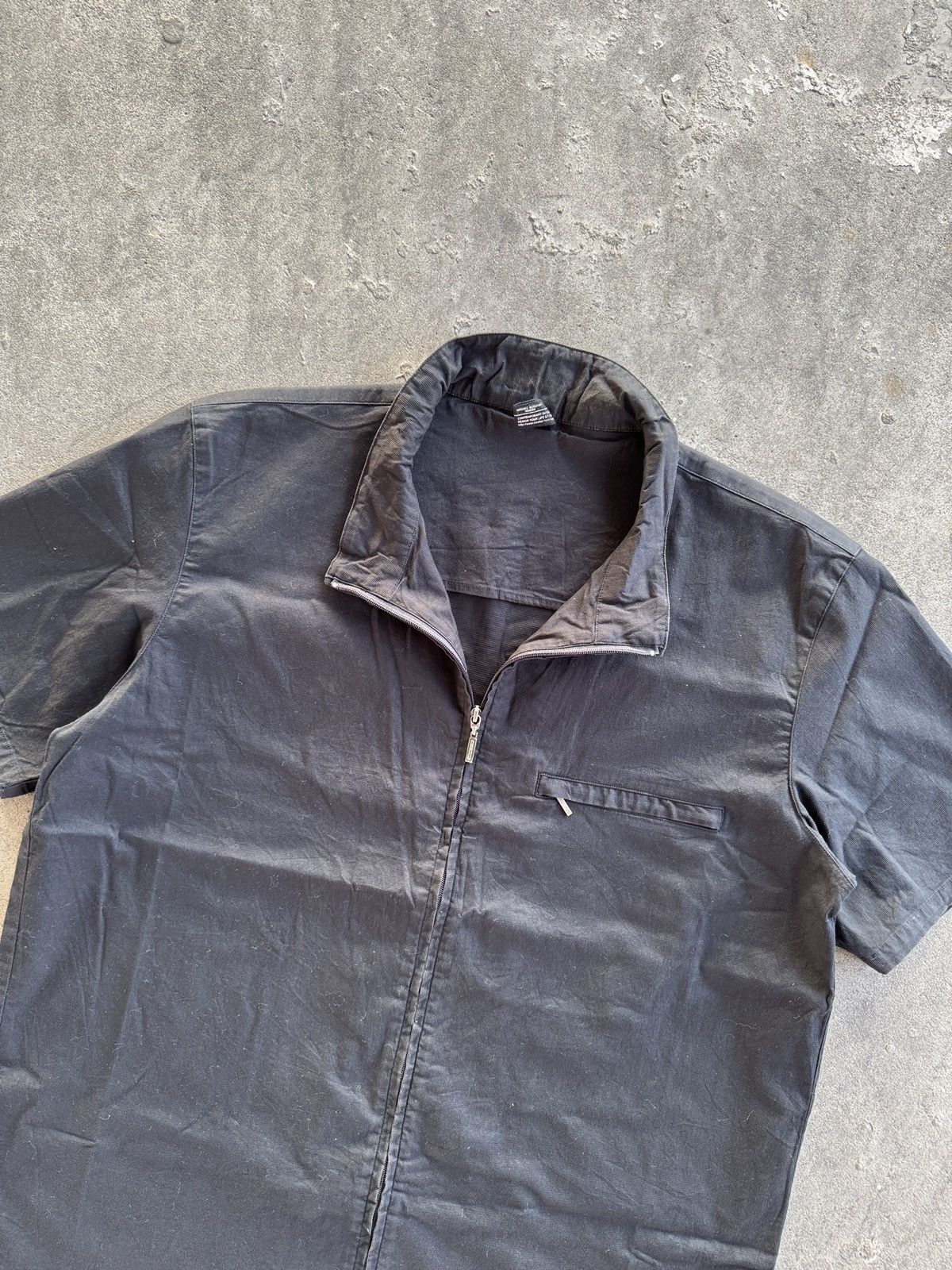 Hiroko Koshino Homme Hiroko Koshino Black Zipper Shirts Size US XL / EU 56 / 4 - 2 Thumbnail