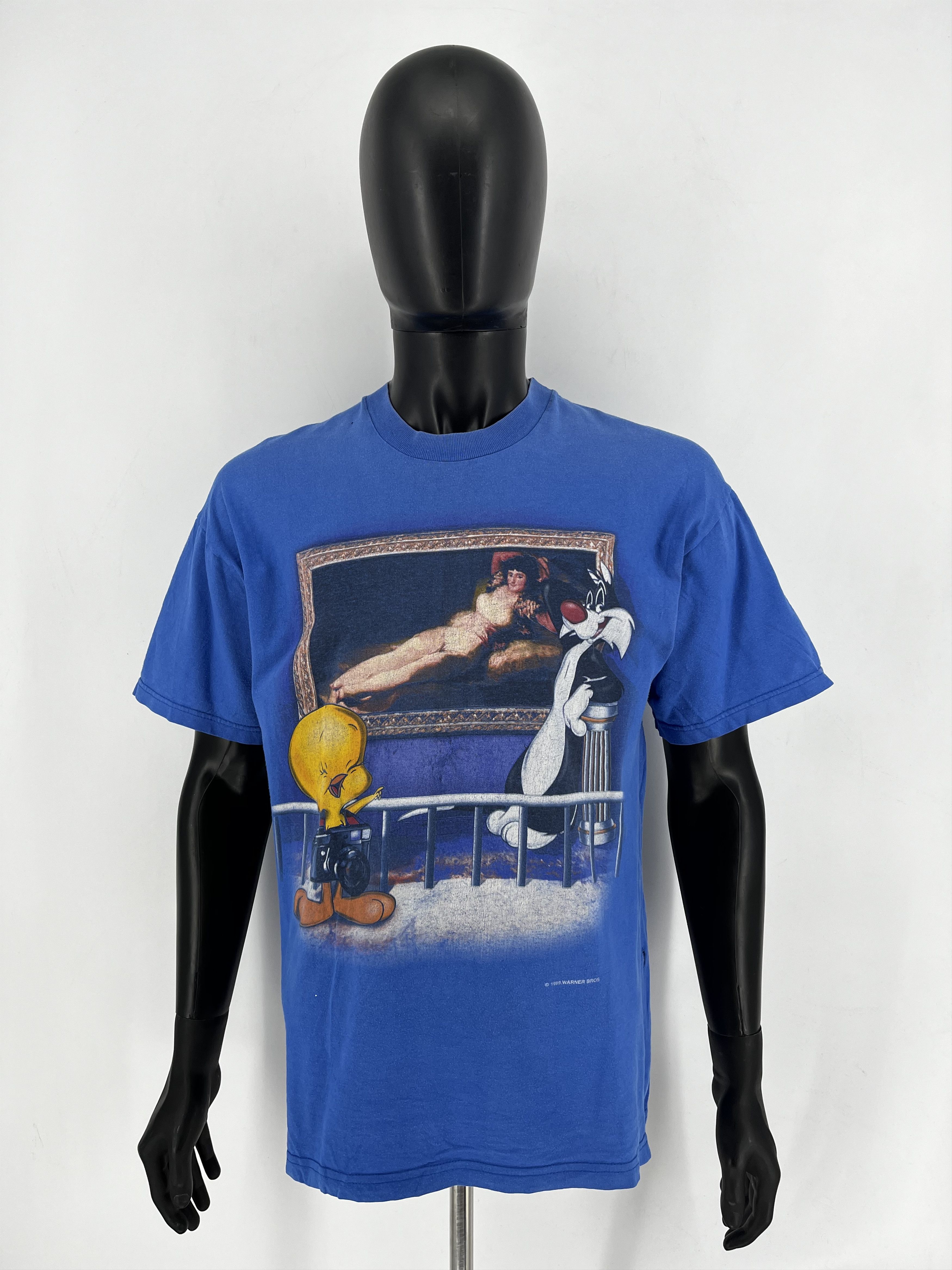 Vintage Vintage 1999 Looney Tunes Sylvester & Tweety La Maja Desnuda Size US L / EU 52-54 / 3 - 2 Thumbnail