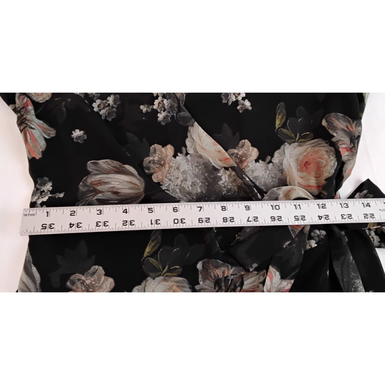 Allsaints All Saints Wrap Dress Women's M Black/Floral Flowy Jade Eden Size M / US 6-8 / IT 42-44 - 19 Thumbnail
