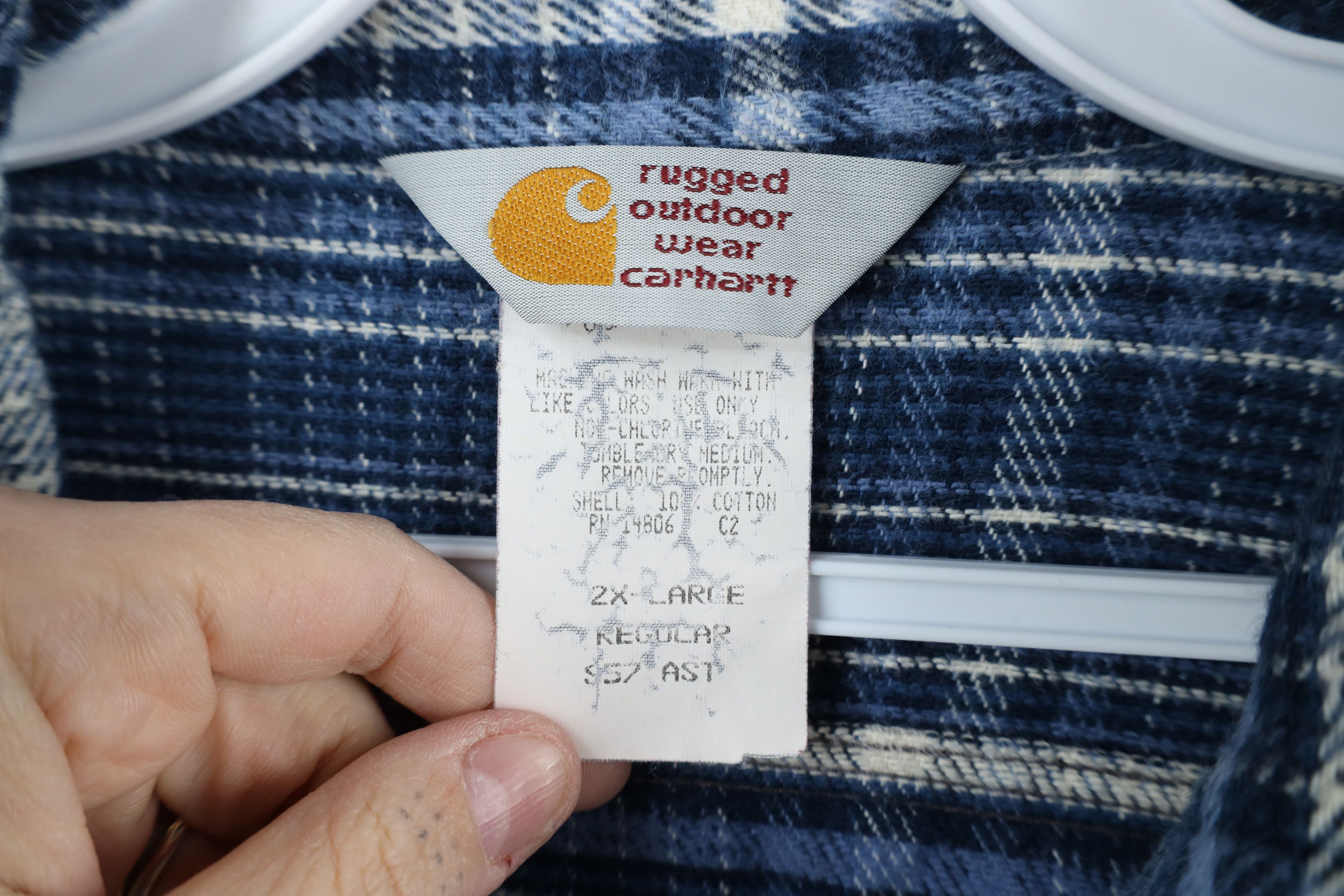 Carhartt × Vintage Vintage 90s Carhartt Heavyweight Collared Button Shirt USA Size US XXL / EU 58 / 5 - 8 Thumbnail