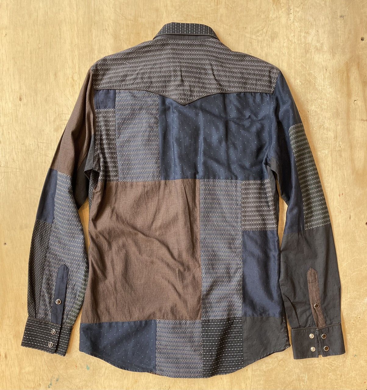 Dolce & Gabbana D&G Gold Patchwork Western Shirt 39/44 Size US S / EU 44-46 / 1 - 2 Thumbnail