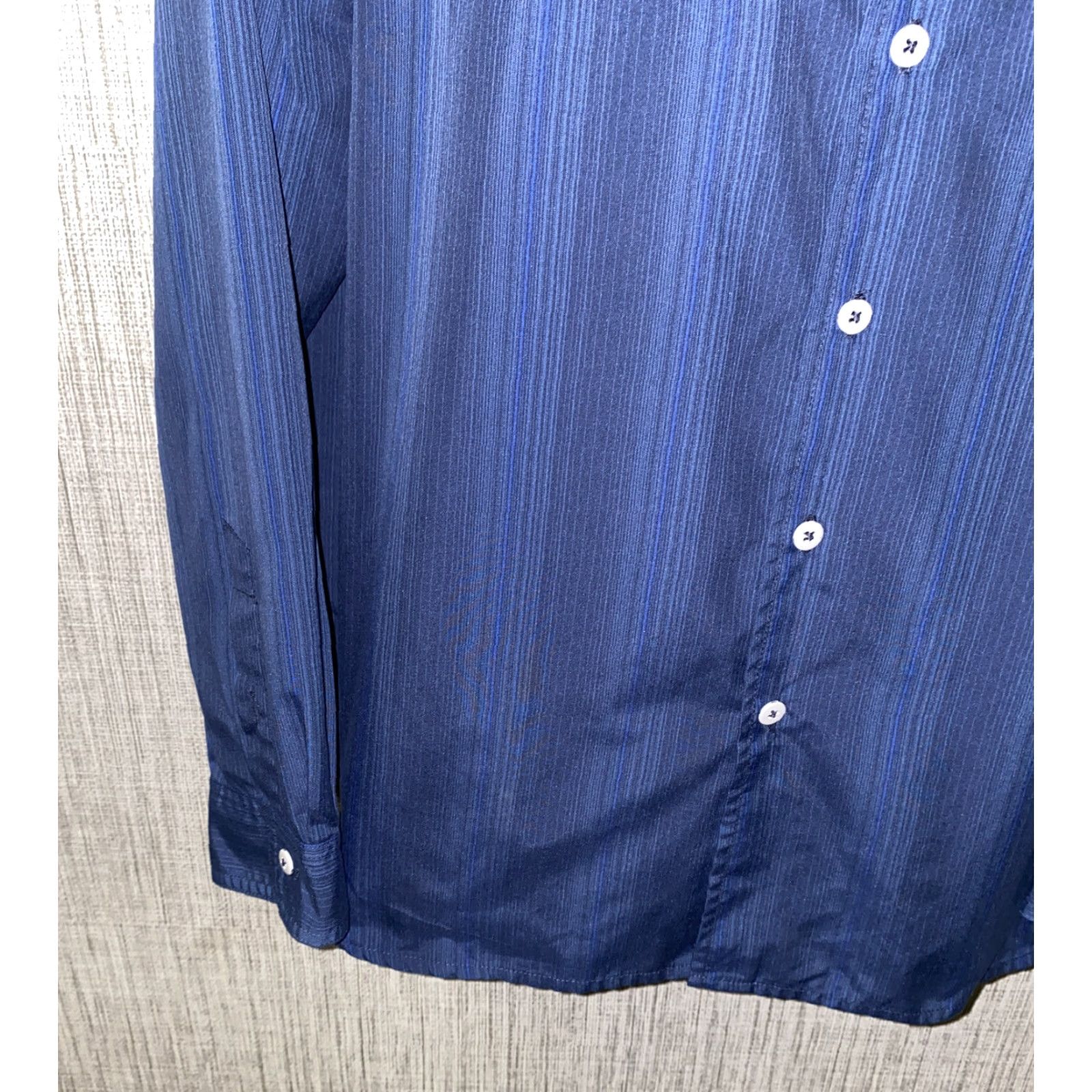 Merrell Merrell Mens Blue Long Sleeve Button Front Shirt 23 In Armpit - Regular L, Button-Up, Collared, Striped, Men’s Shirt Size US L / EU 52-54 / 3 - 5 Thumbnail
