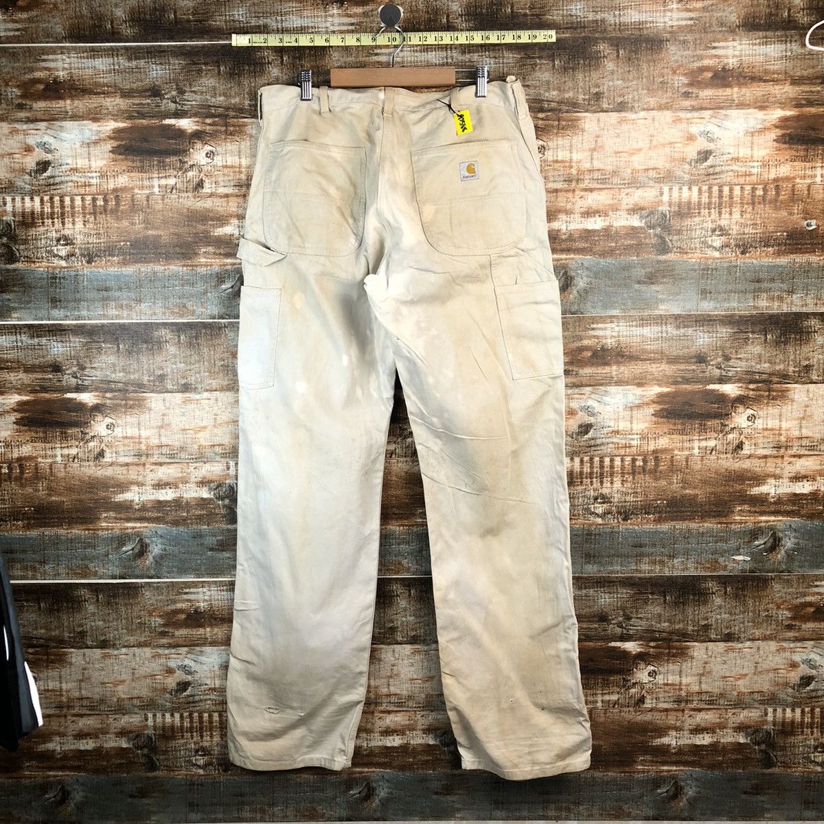 Carhartt Carhatt faded White dirty worker painter cargo Pants #A2588 Size US 33 - 1 Thumbnail