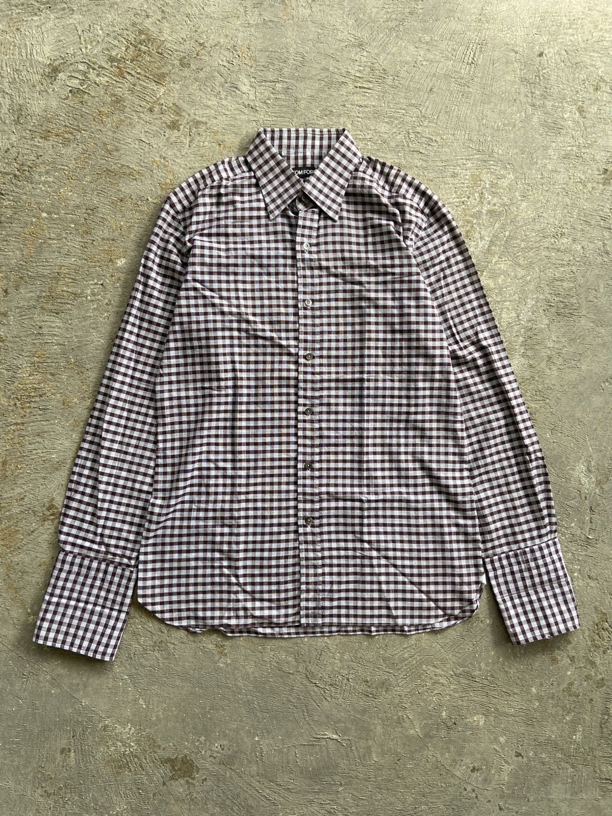 Tom Ford 2000s Tom Ford - Gingham Button Up Shirt “Retail $500+” Size US XL / EU 56 / 4 - 1 Thumbnail