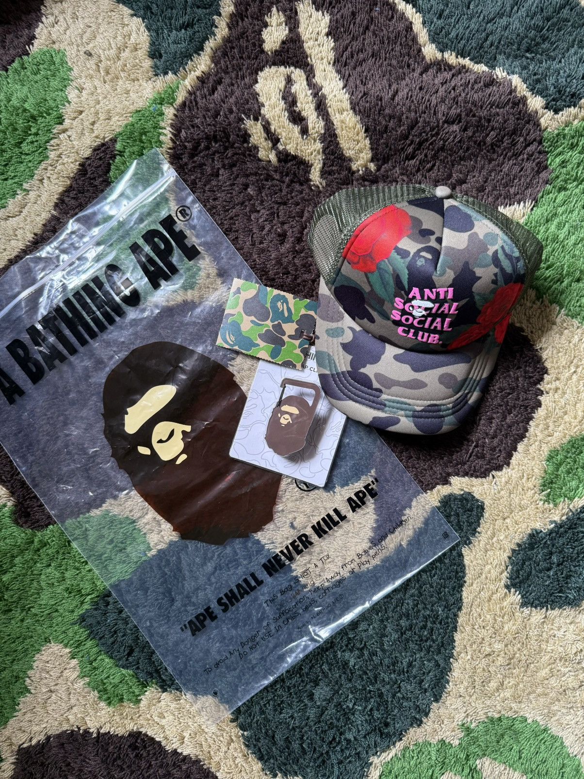 Anti Social Social Club × Bape Bape x Anti Social Social Club Cap Size ONE SIZE - 1 Thumbnail