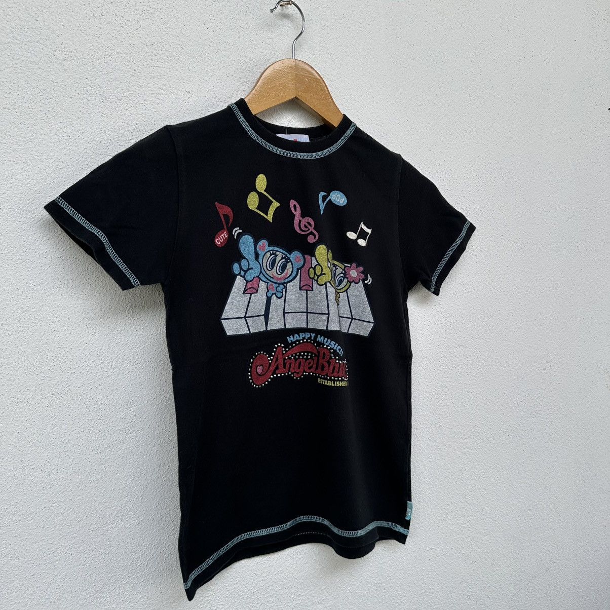 Angel Blue Angle Blue Happy Music Melody T Shirt Size M / US 6-8 / IT 42-44 - 4 Thumbnail