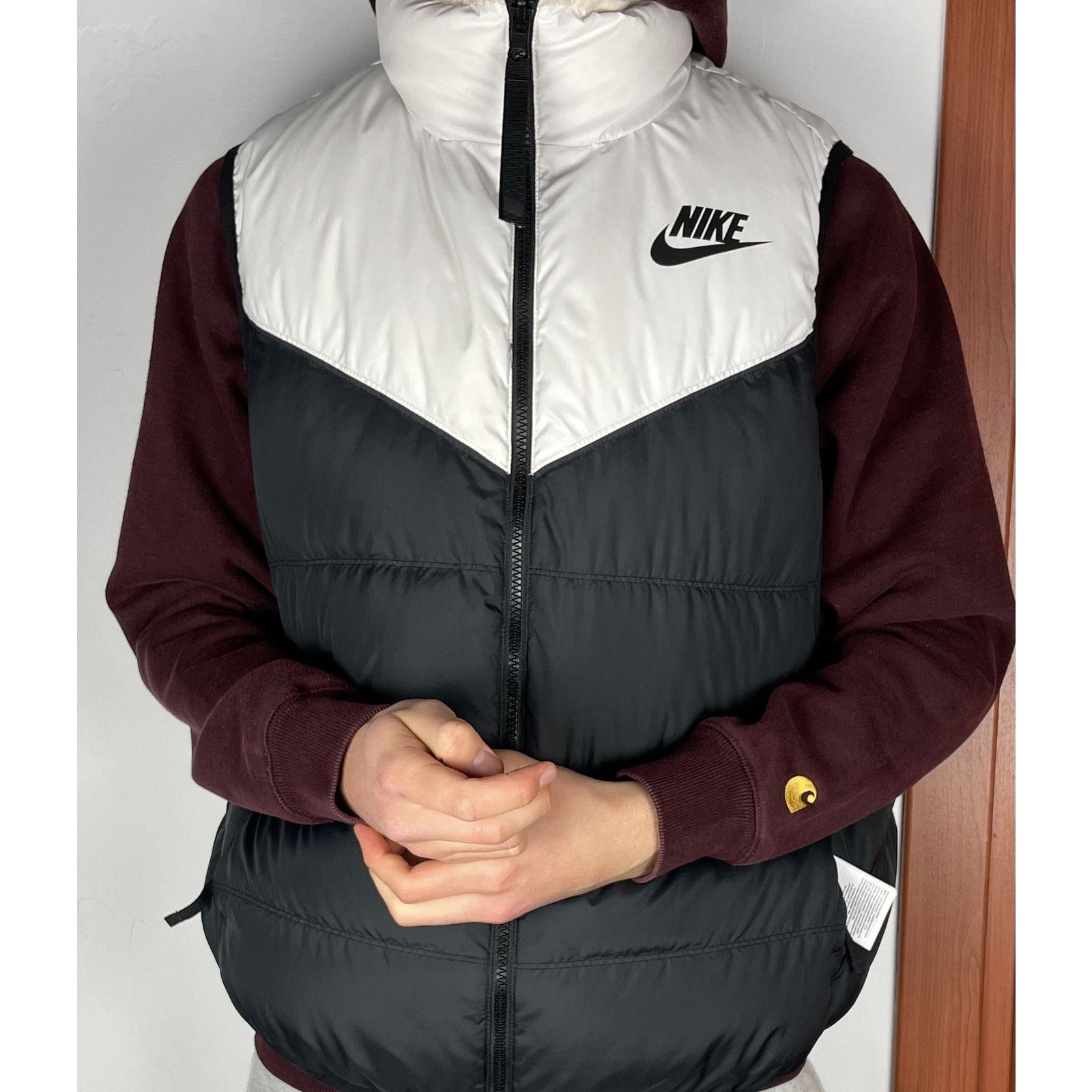 Nike Nike Women Black/White Full Zip Reversible Down Fill Vest XL Size XL / US 12-14 / IT 48-50 - 2 Thumbnail