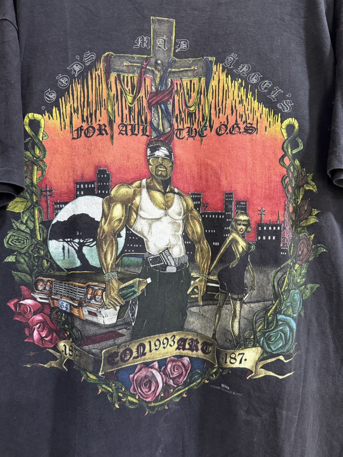 Rap Tees Rare Vintage 90s Conart Thellus Faded Tee Size US XL / EU 56 / 4 - 2 Thumbnail