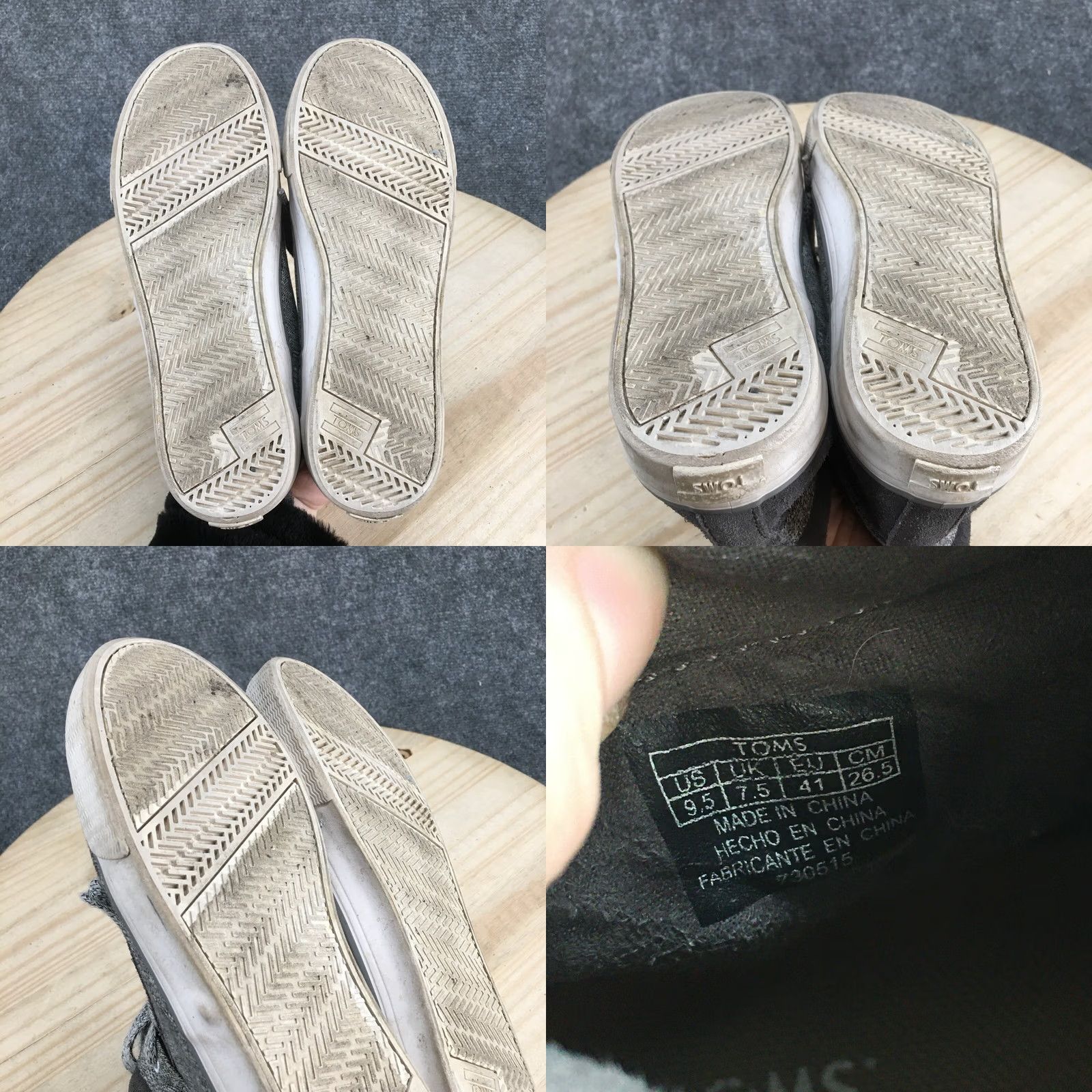 Toms TOMS Women Sneakers 9.5 Camila Casual Mid Top Gray Fabric Lace Up Shoes Size L / US 10 / IT 46 - 9 Thumbnail
