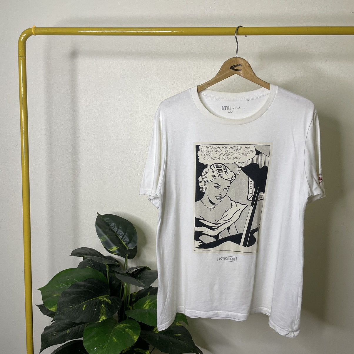 Vintage Roy Lichtenstein Girl At Piano Artwork Collaboration T Shirt Size US L / EU 52-54 / 3 - 1 Thumbnail