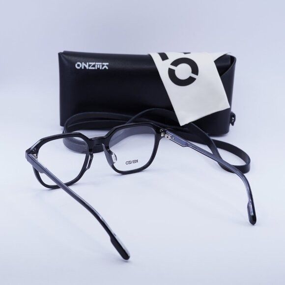 Kenzo Kenzo KZ50102F 001 Eyeglasses Shiny Black 53mm Square Frame Size ONE SIZE - 8 Thumbnail