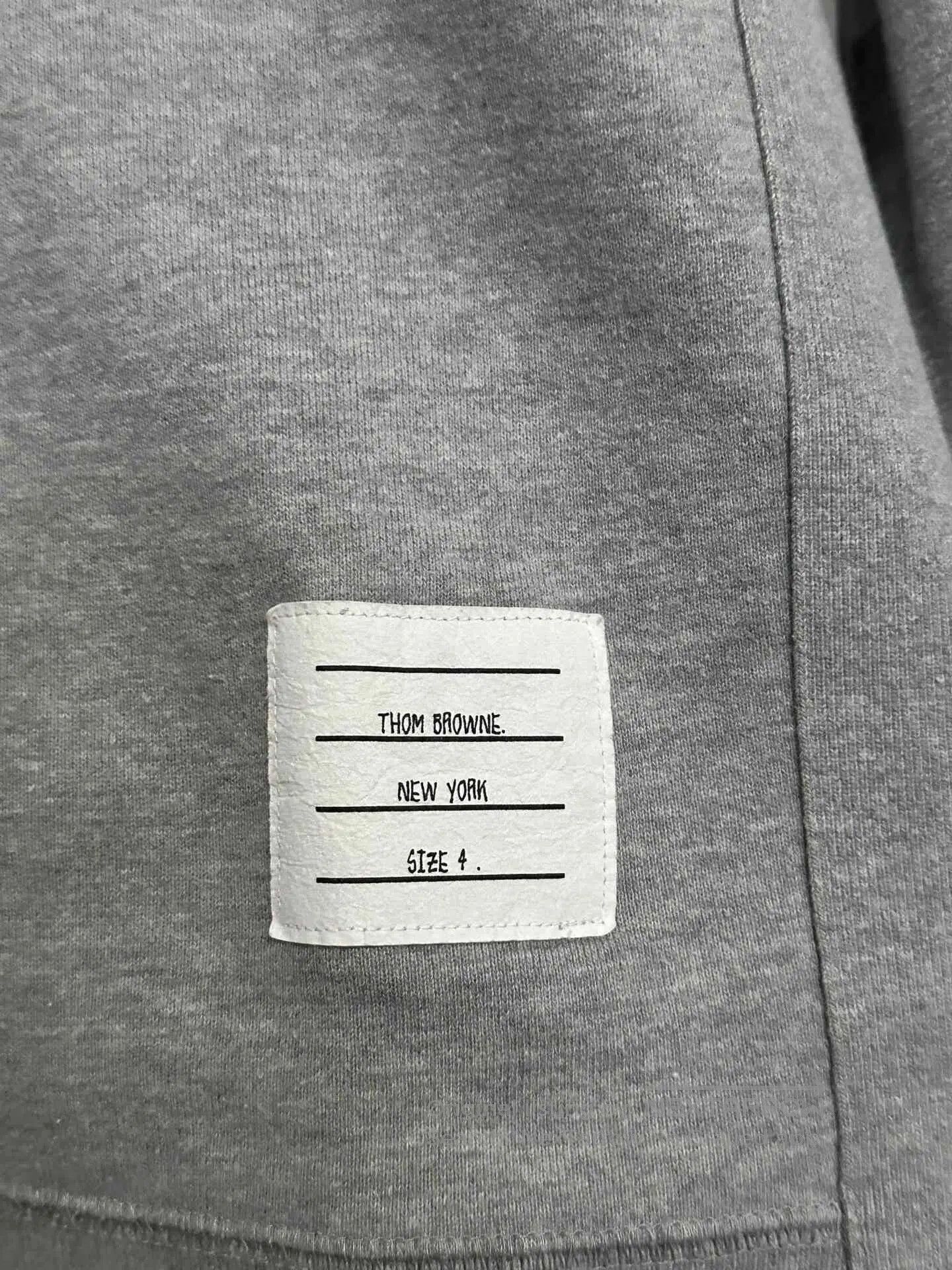 Thom Browne Thom Browne Classic Gray Four-Stripe Crewneck. Size US XL / EU 56 / 4 - 2 Thumbnail