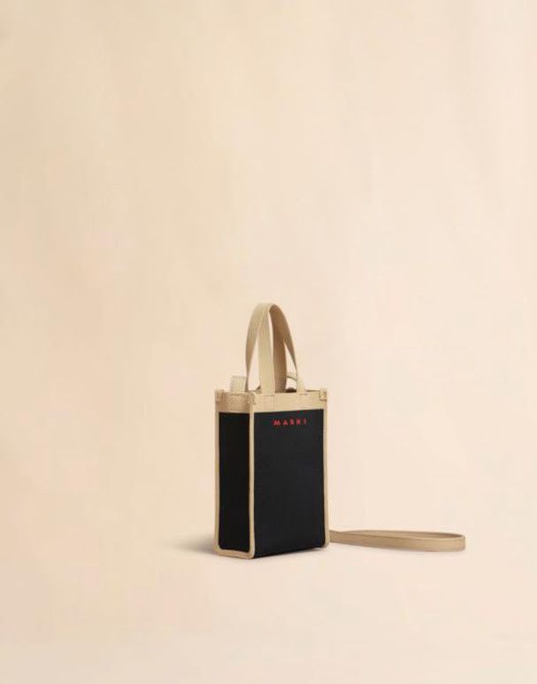 Marni o1w1db10326 Size: OS/Crossbody Mini Bag in Black/Beige Size ONE SIZE - 1 Thumbnail