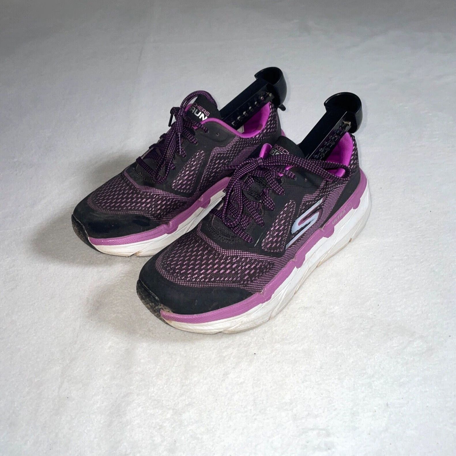 Skechers Go Run Ultra Go Black Pink Womens 6 Extra Large XL Running Shoes