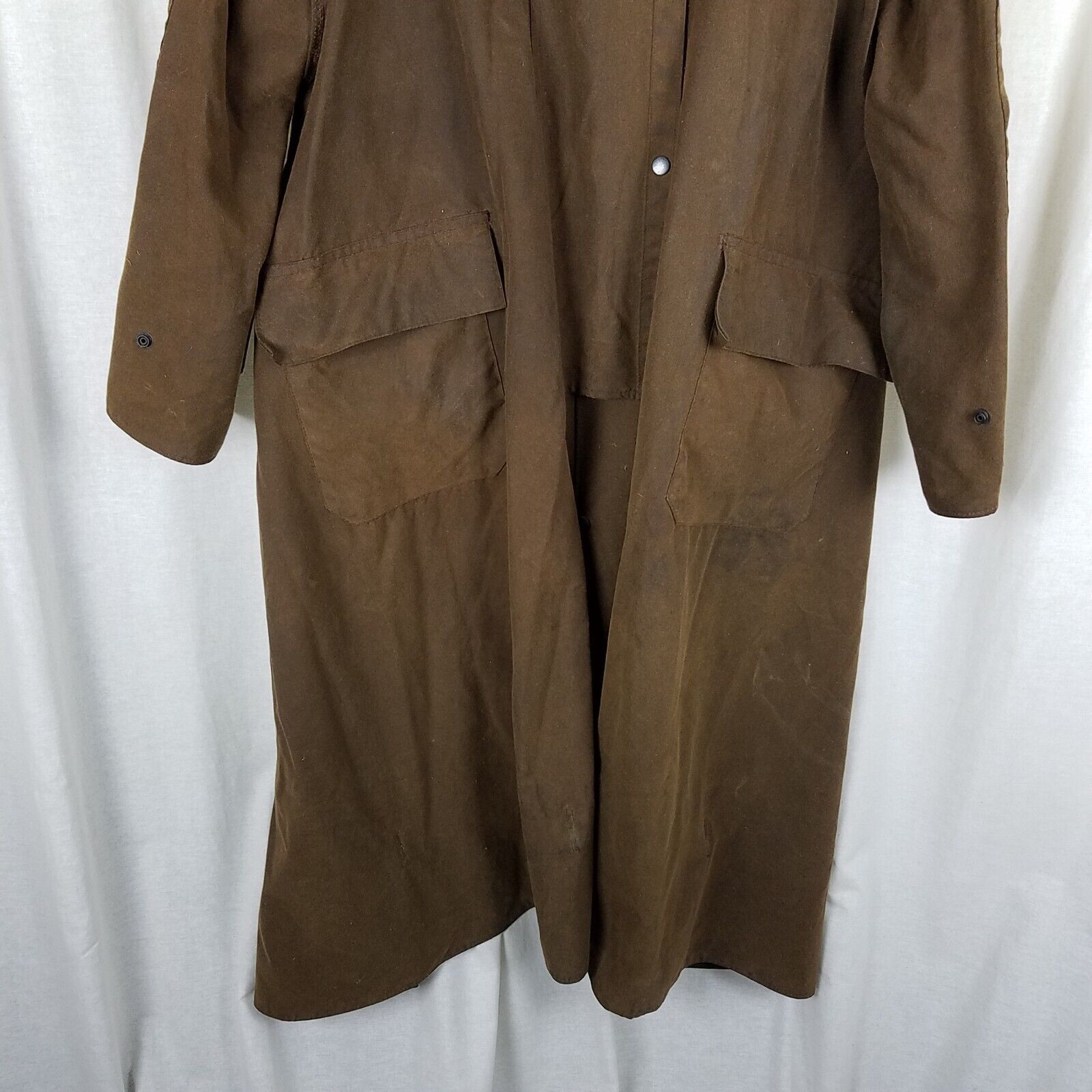 Vintage Jackeroos Oiled Canvas Waxed Stockman Drovers Trench Coat 5 Size US L / EU 52-54 / 3 - 4 Thumbnail