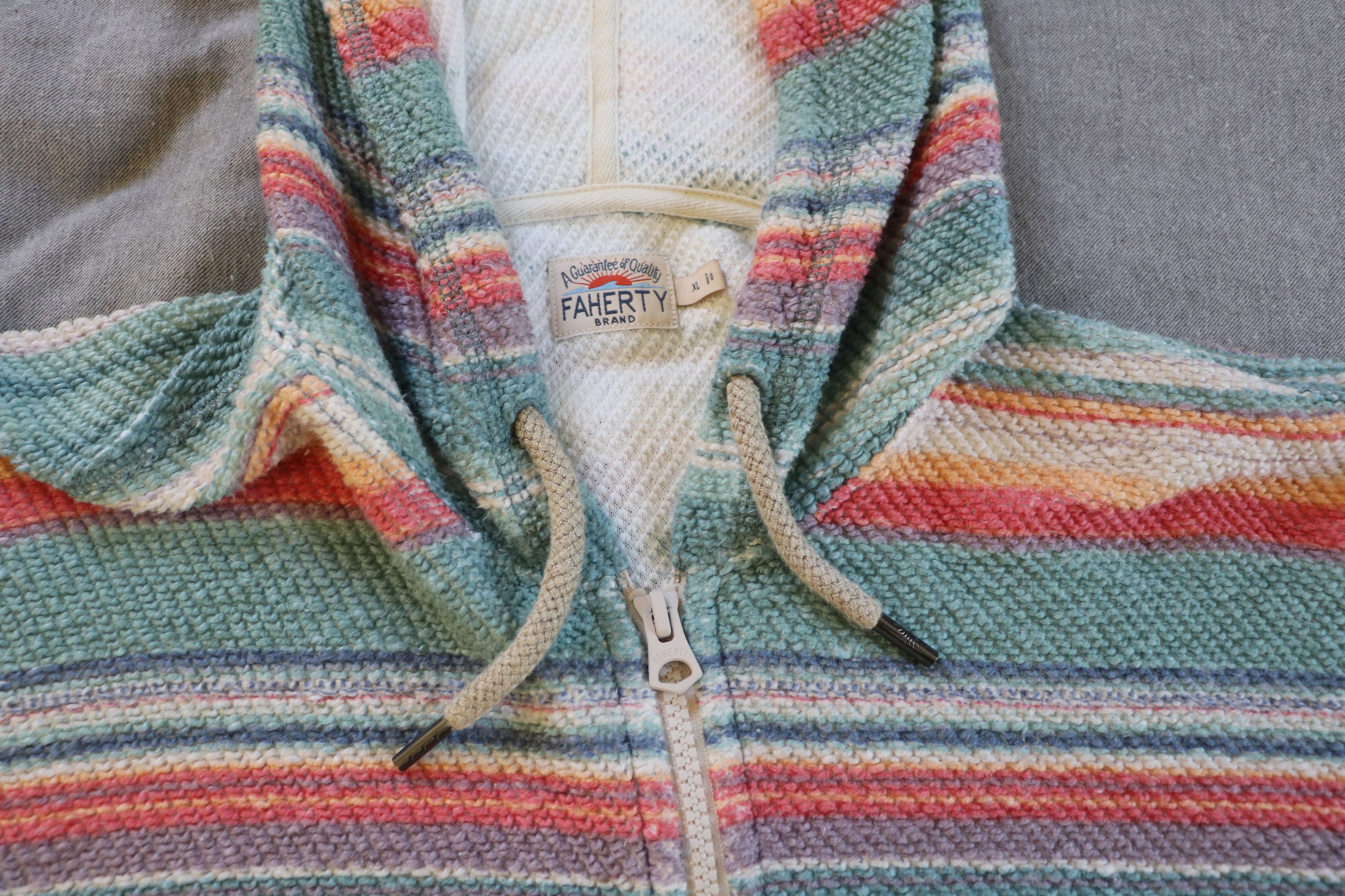 Faherty Whitewater Full Zip Hoodie - Island Sunrise Size US XL / EU 56 / 4 - 3 Thumbnail