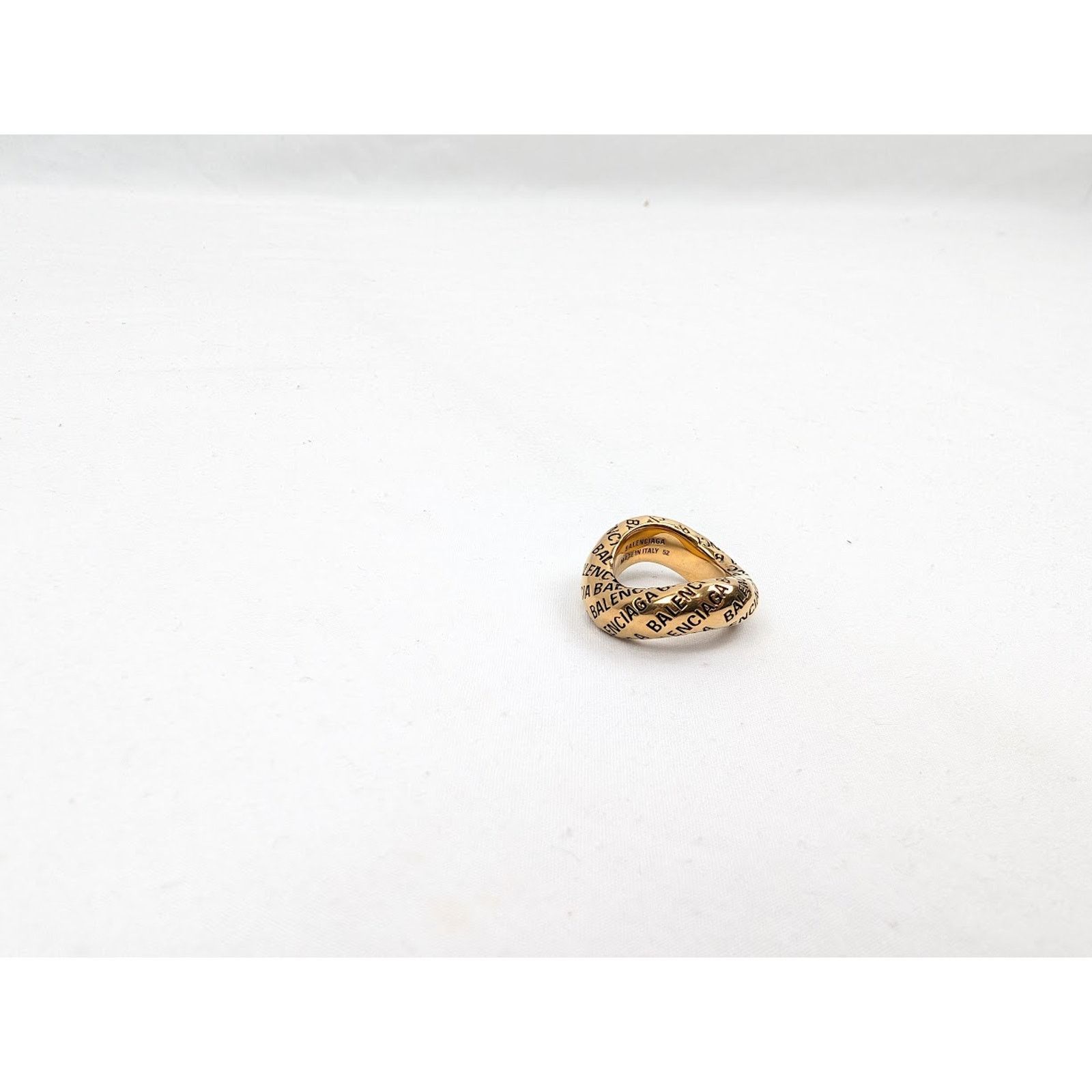 Balenciaga o1rshd1 Size: 52 / DUP / Brass Logo Ring in Antique Gold Size ONE SIZE - 1 Thumbnail