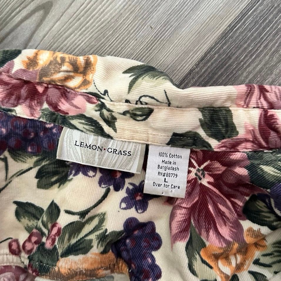 Other lemon grass multicolor corduroy button up jacket blouse Size L / US 10 / IT 46 - 3 Thumbnail