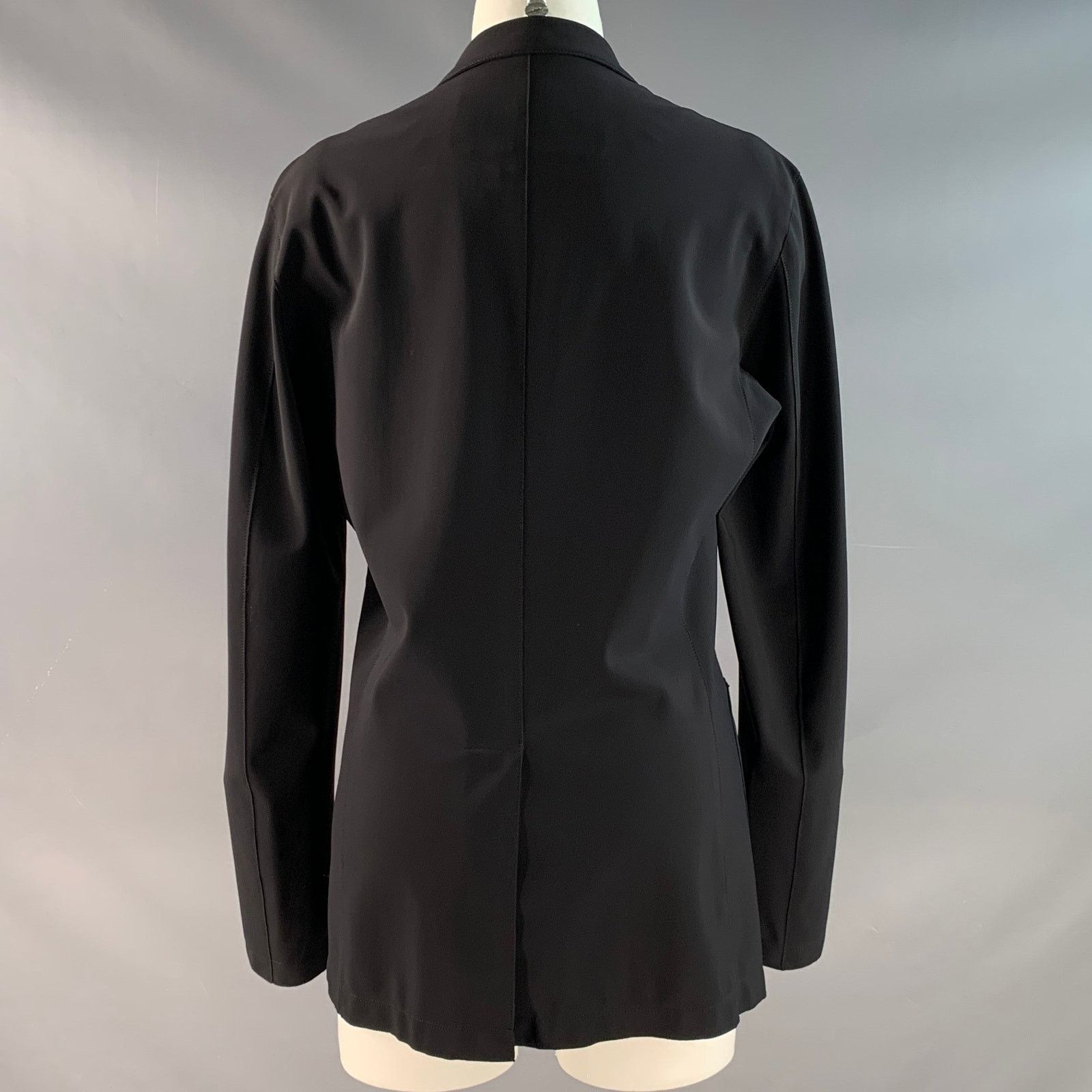 Herno HERNO Size 8 Black Nylon Blend Single breasted Jacket Size M / US 6-8 / IT 42-44 - 3 Thumbnail
