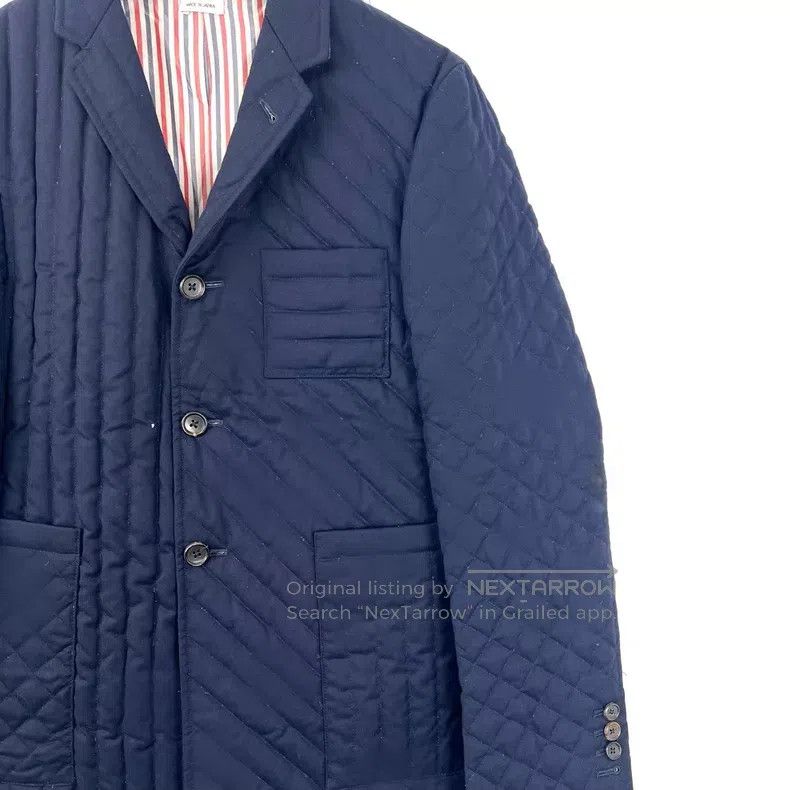 Thom Browne Thom Browne Navy blue textured down jacket Size US S / EU 44-46 / 1 - 3 Thumbnail
