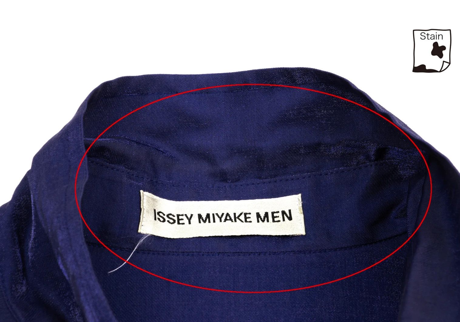 Issey Miyake Shiny Rayon-Nylon Long Sleeve Shirt in Blue, Size L Size US L / EU 52-54 / 3 - 5 Thumbnail