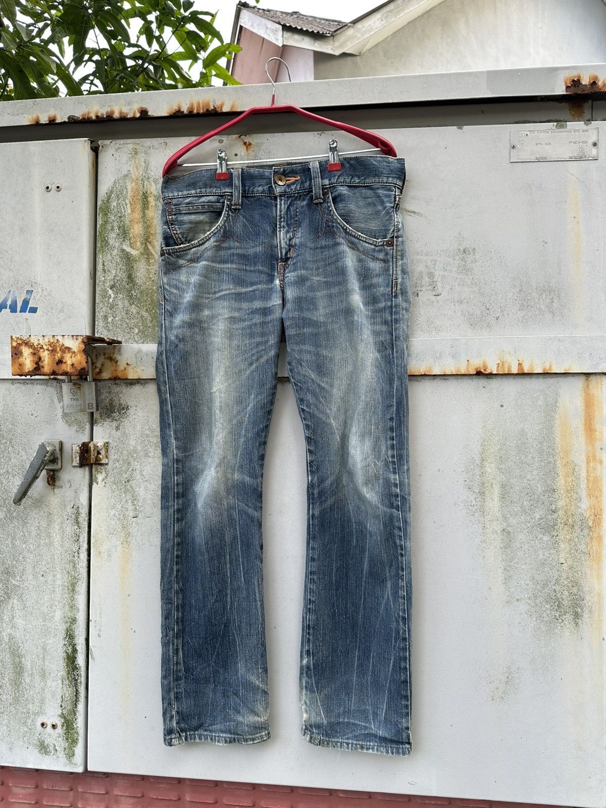 Edwin 👹Vintage Edwin Blue Trip 505 Washed Straight Cut Jeans Size US 30 / EU 46 - 1 Thumbnail