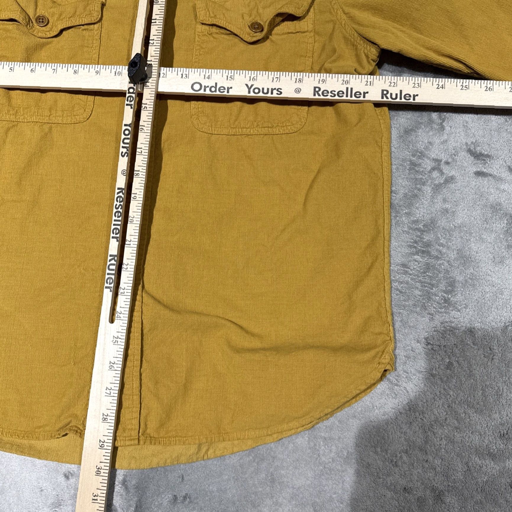 CO Best Made Co Shirt Mens L Yellow Corduroy Flap Pockets Workshirt Elbow Patch Size US L / EU 52-54 / 3 - 5 Thumbnail
